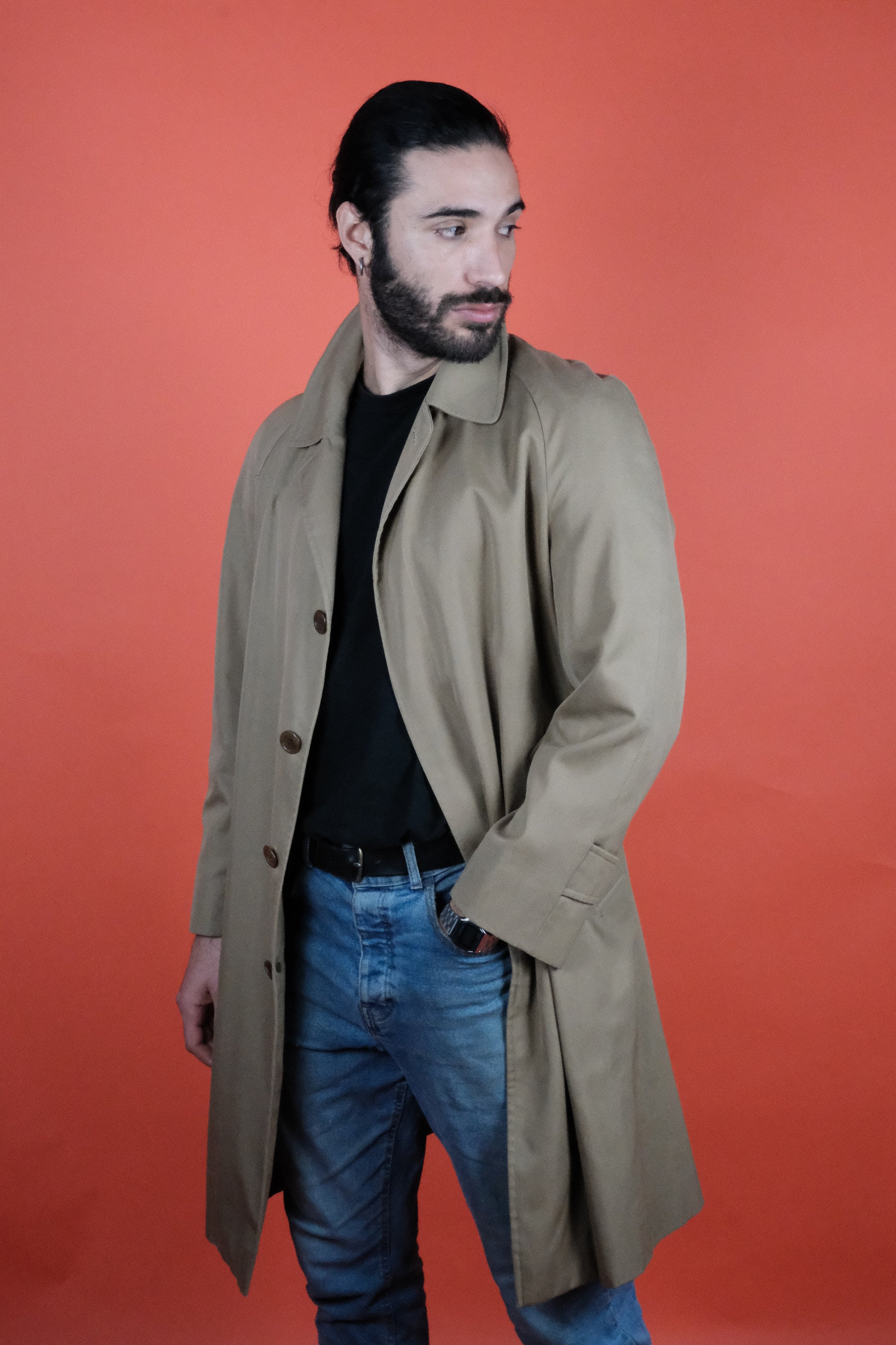 Aquascutum Trench Over coat Vintage Store