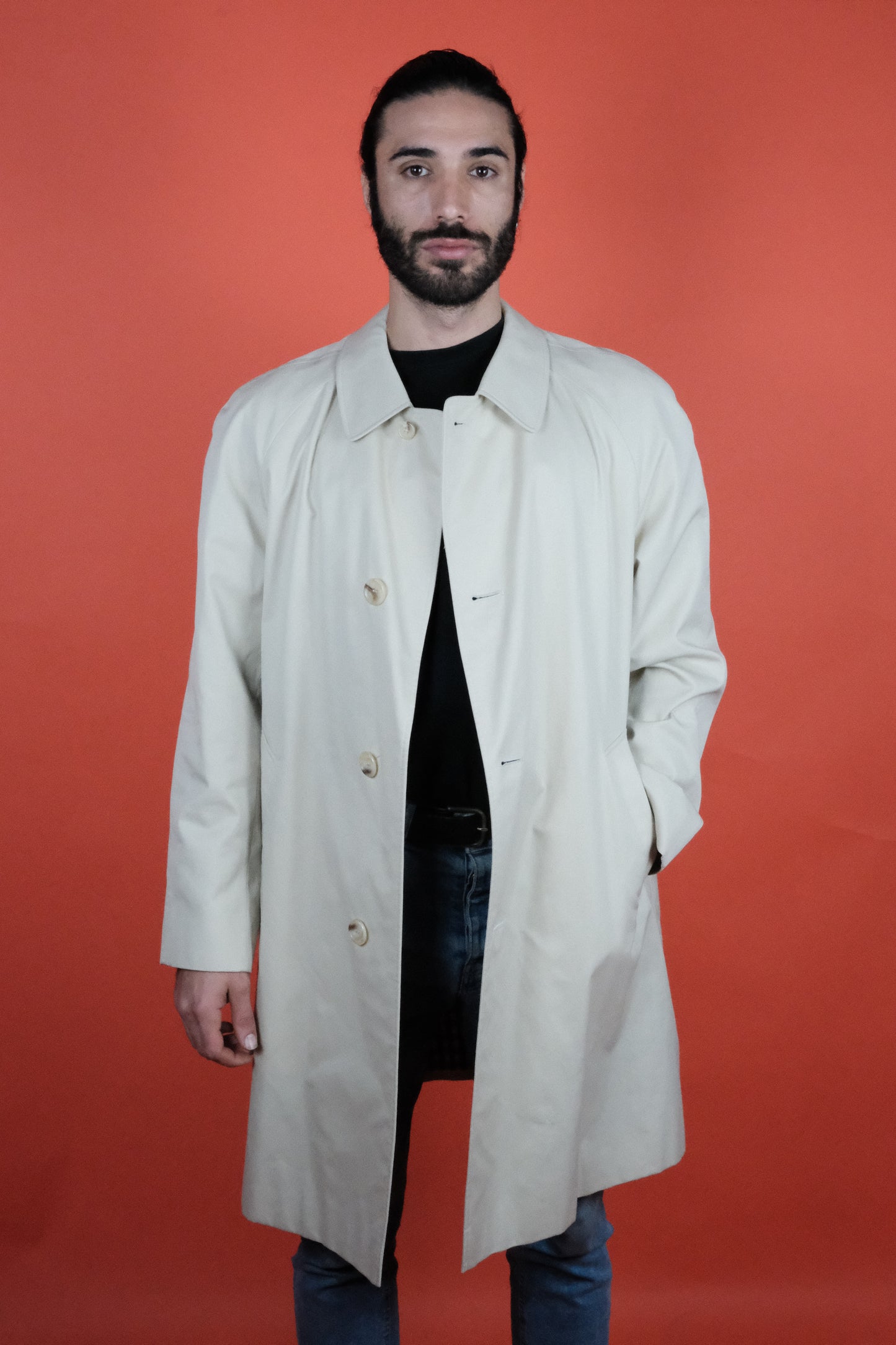 Aquascutum Of London Long Coat Beige 'L' - vintage clothing clochard92.com