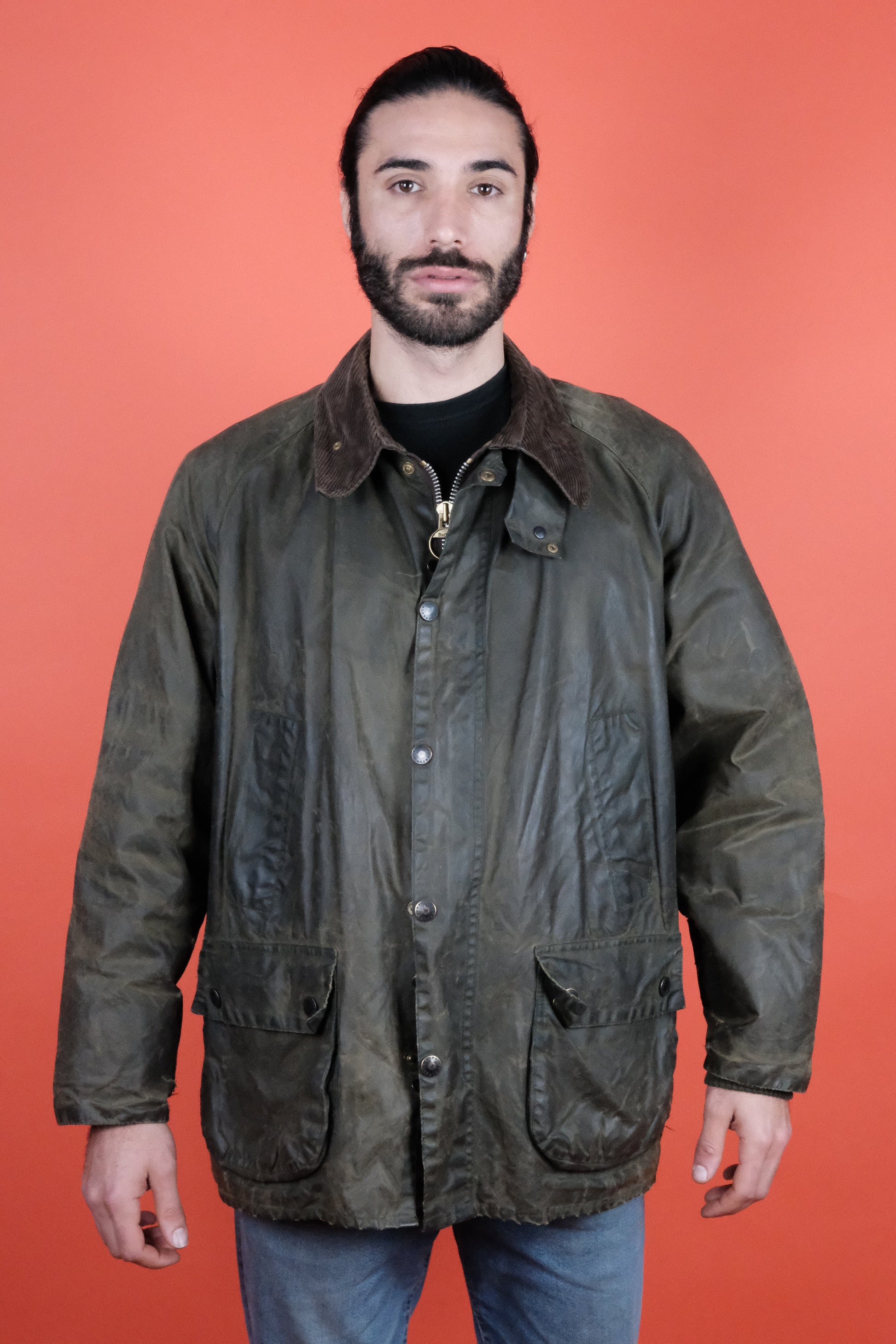 Barbour Bedale Wax Jacket Made in England 90's - vintage clothing clochard92.com