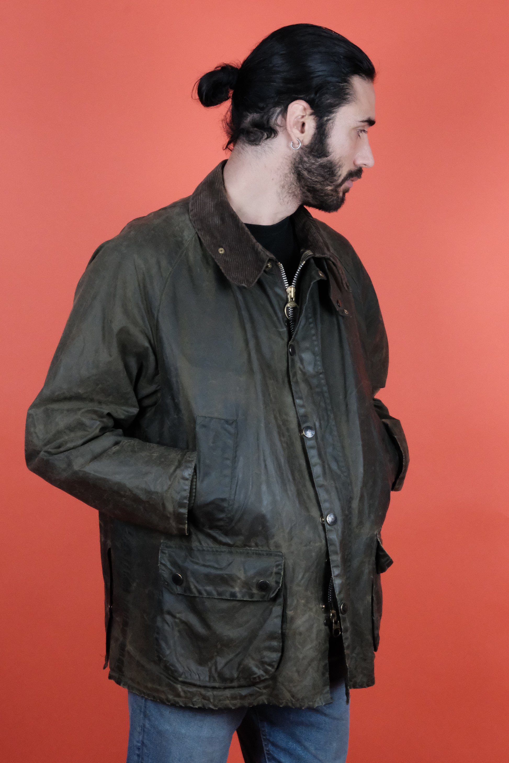 Barbour Bedale Wax Jacket Made in England 90's Vintage Store