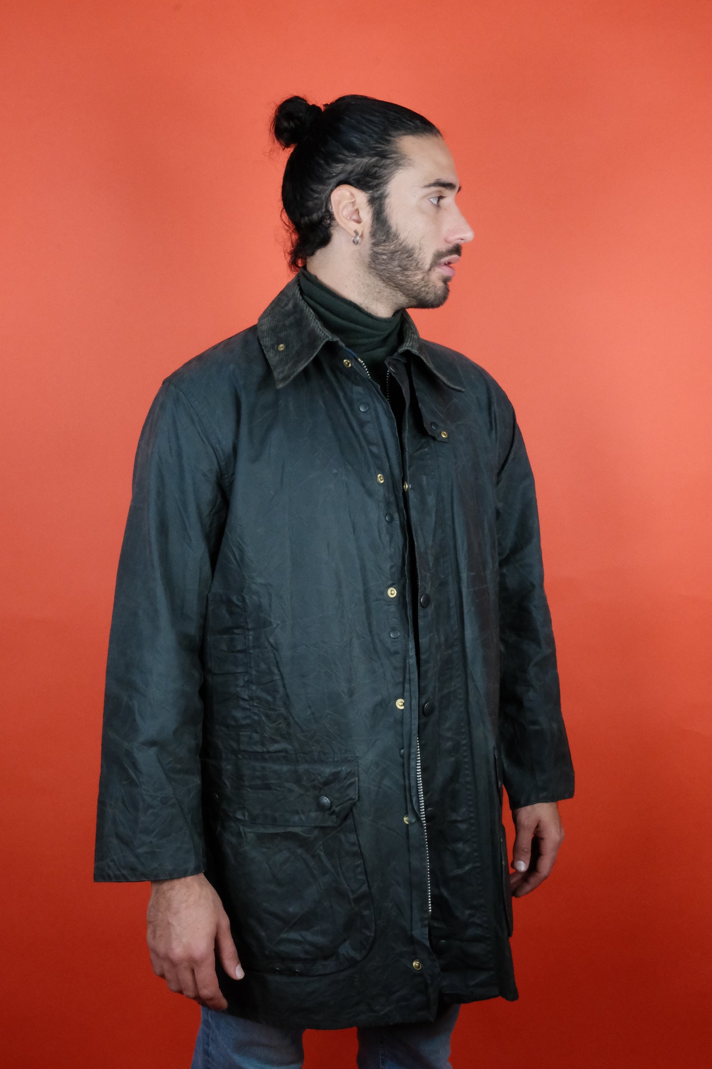 Barbour Border C42/107 Wax Coat  - vintage clothing clochard92.com