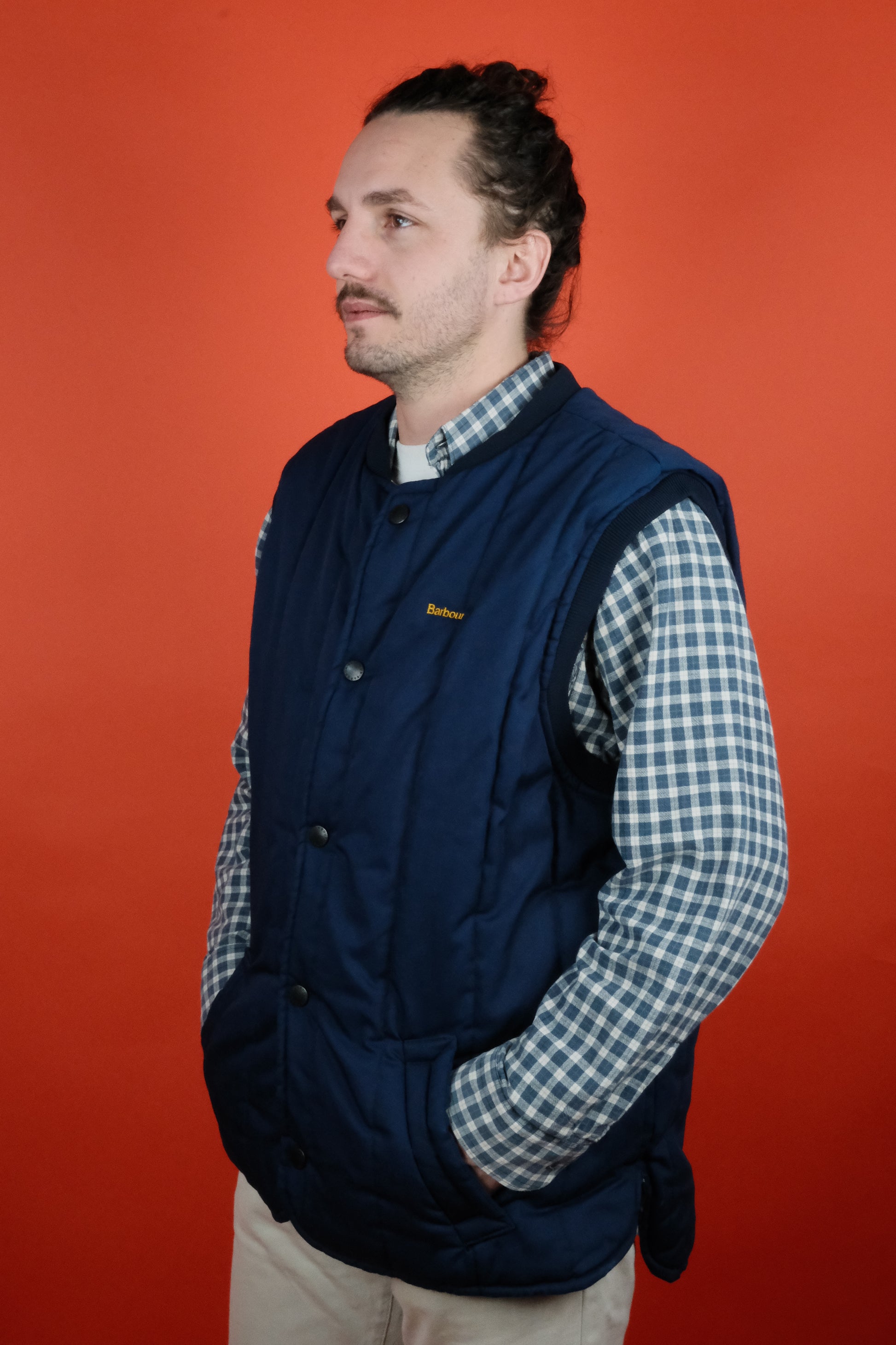 Barbour Vest Blue  - vintage clothing clochard92.com