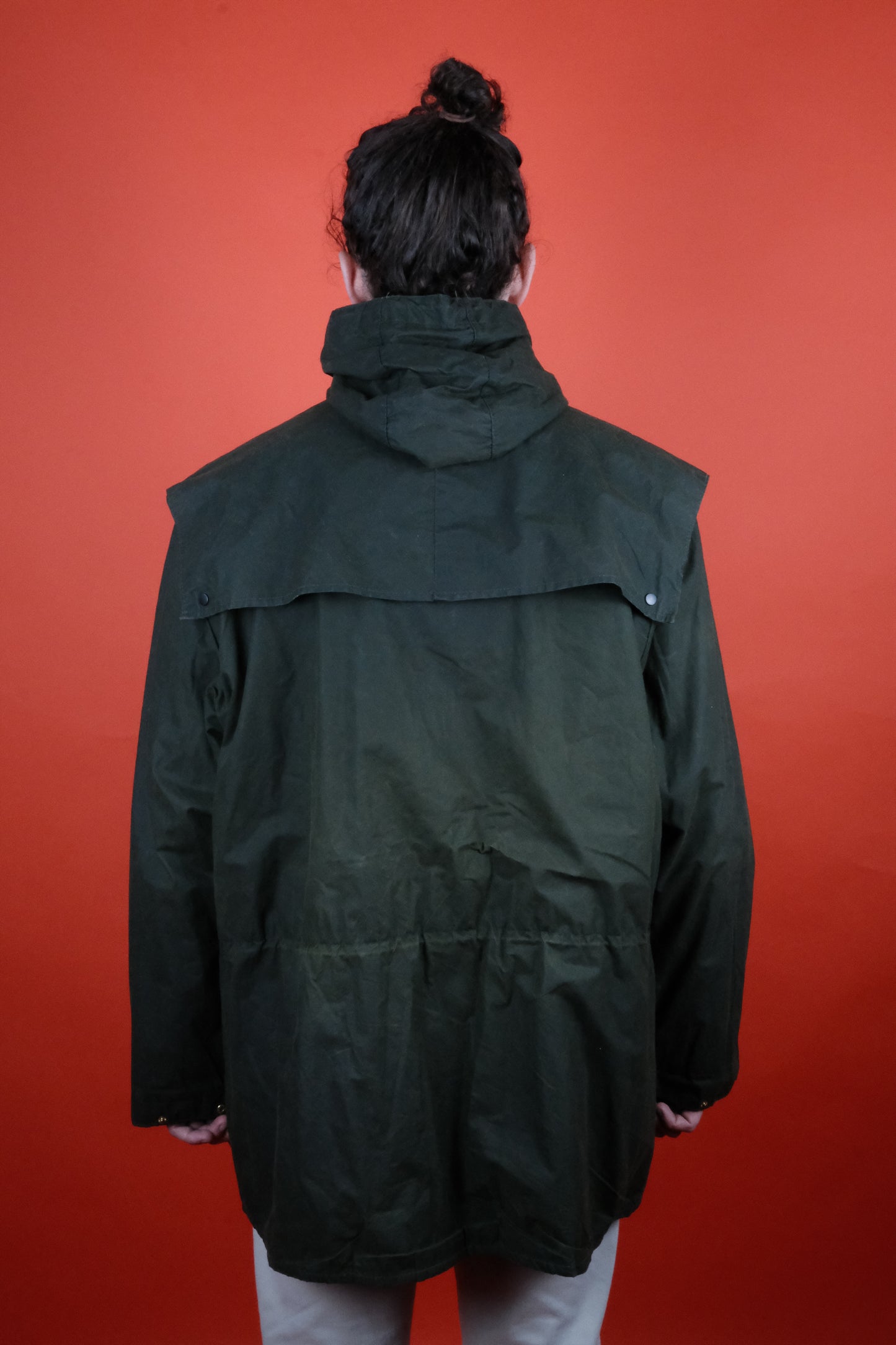 Barbour Durham 'L' C46/117 Wax Jacket w/ Hood - vintage clothing clochard92.com