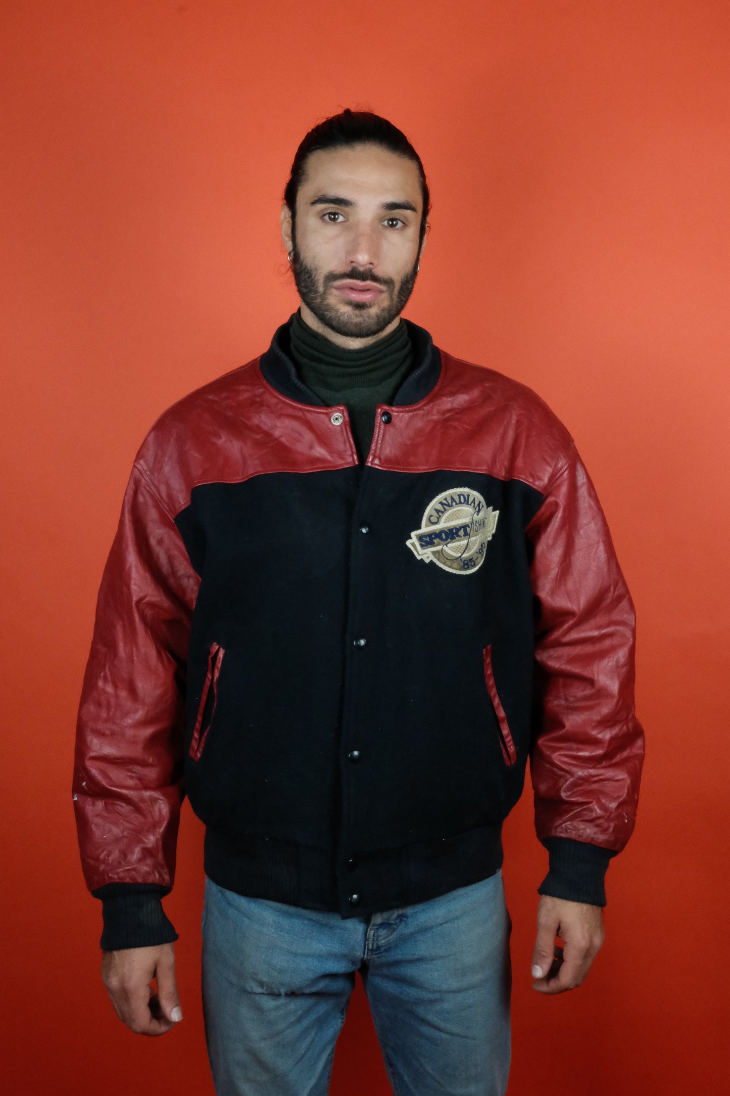 Varsity Jacket 'L' Canadian Sport Fishing 10th Anniversary '85-'95 - vintage clothing clochard92.com