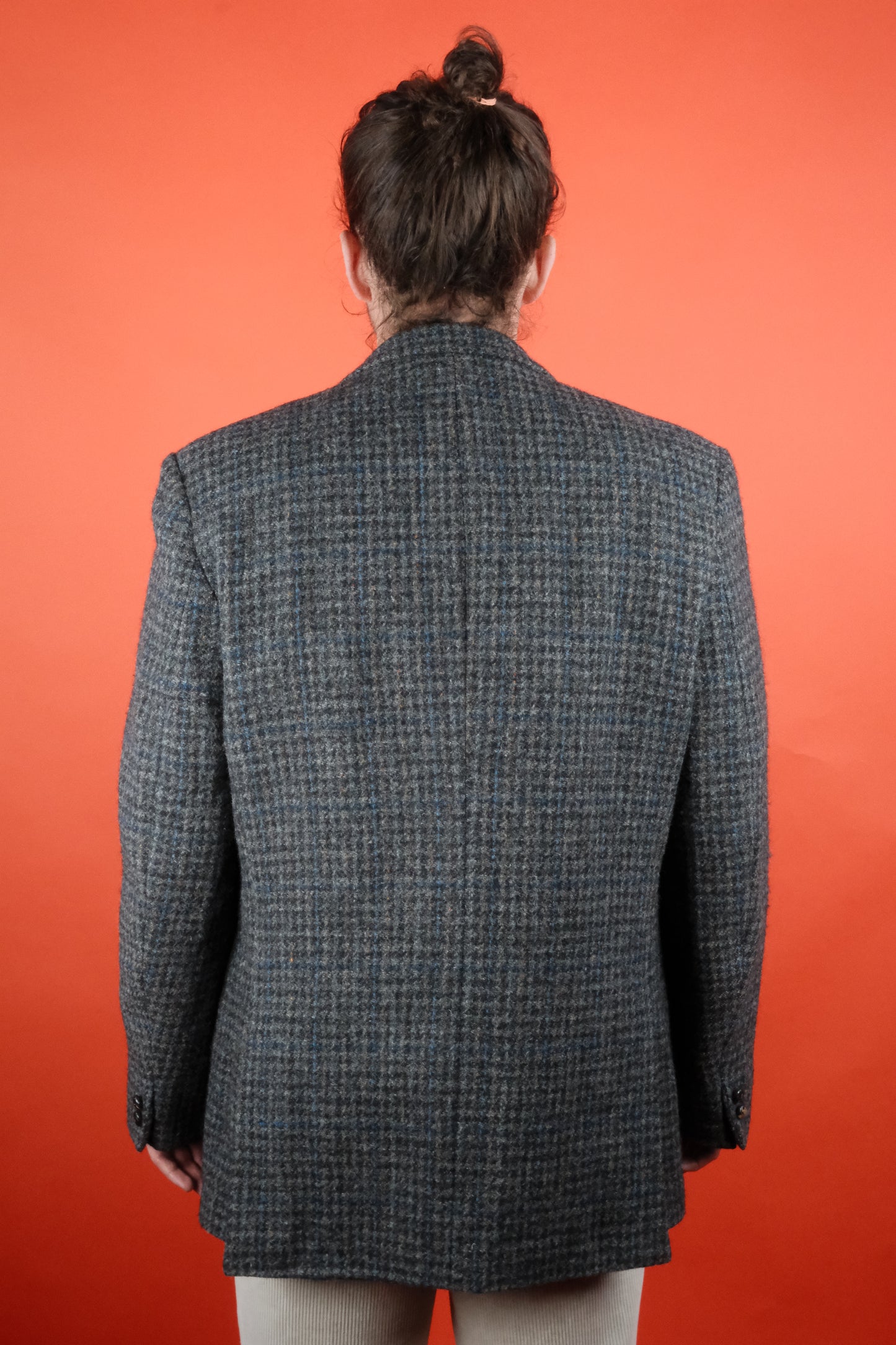 Harrods Harris Tweed Wool Blazer '46R' - vintage clothing clochard92.com