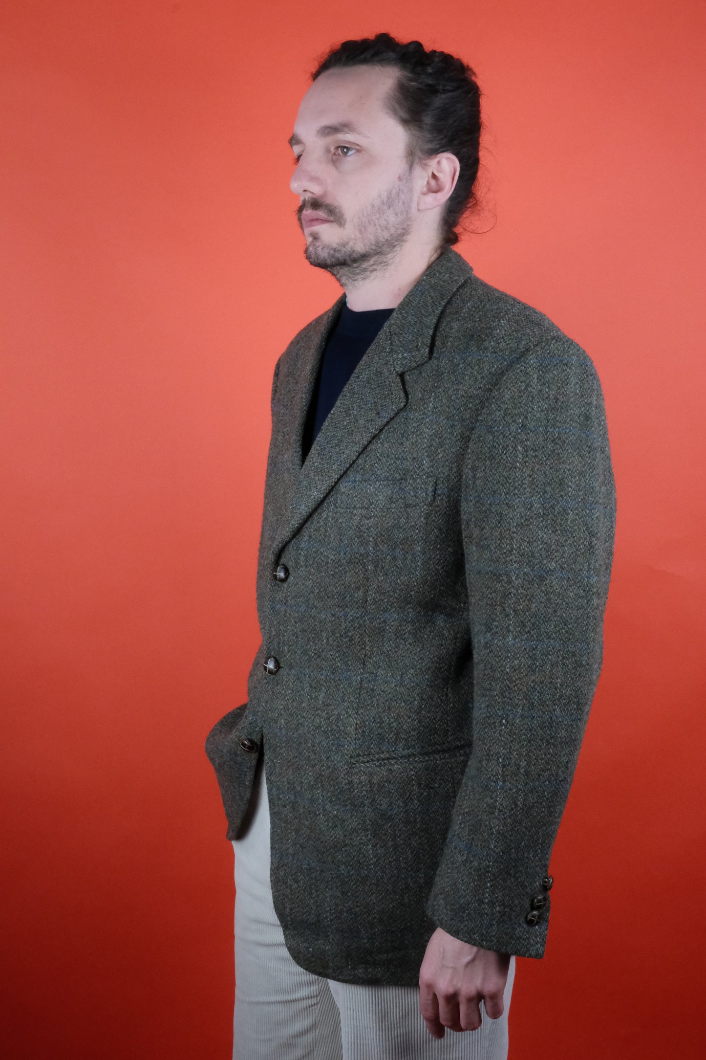 Harris Tweed Wool Suit Jacket 'L'