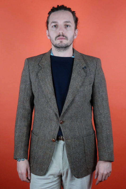 Harris Tweed Wool Suit Jacket '50' - vintage clothing clochard92.com