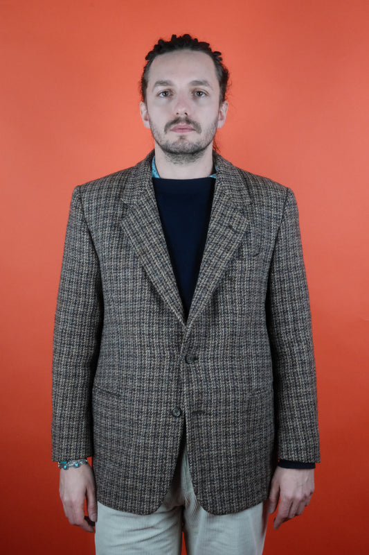 Chal Var Harris Tweed Wool Suit Jacket 'L' - vintage clothing clochard92.com