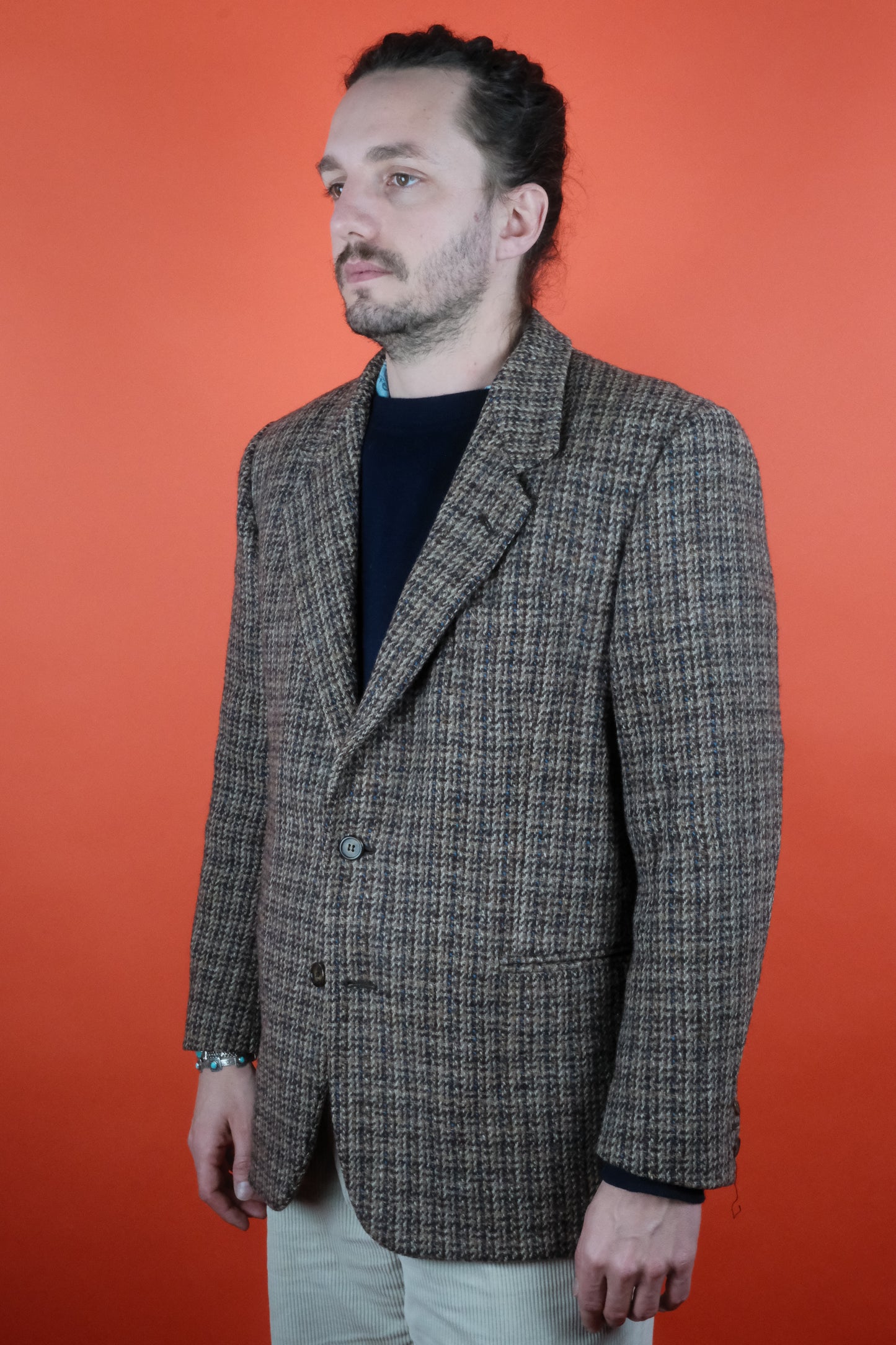 Chal Var Harris Tweed Wool Suit Jacket 'L' - vintage clothing clochard92.com