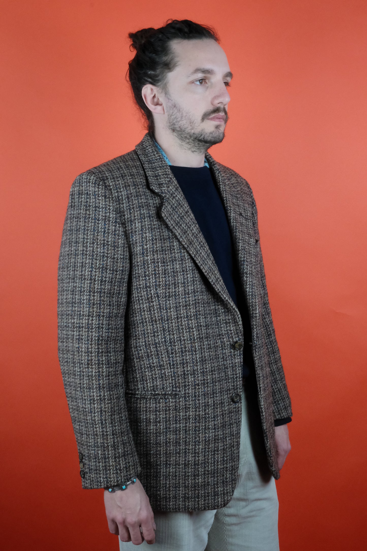 Chal Var Harris Tweed Wool Suit Jacket 'L' - vintage clothing clochard92.com