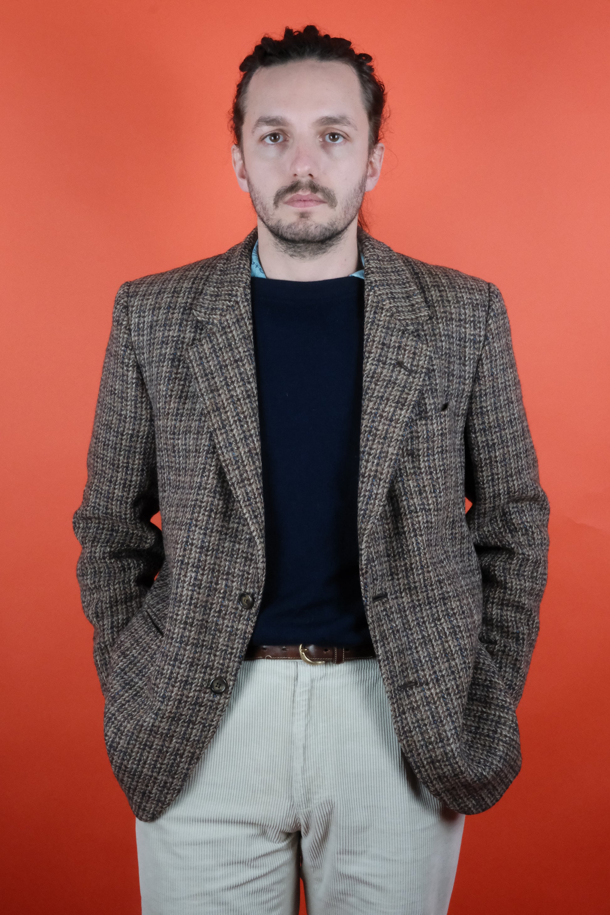 Chal Var Harris Tweed Wool Suit Jacket 'L' - vintage clothing clochard92.com