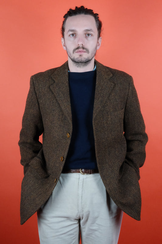 Harris Tweed Wool Suit Jacket 'L' 50C - vintage clothing clochard92.com