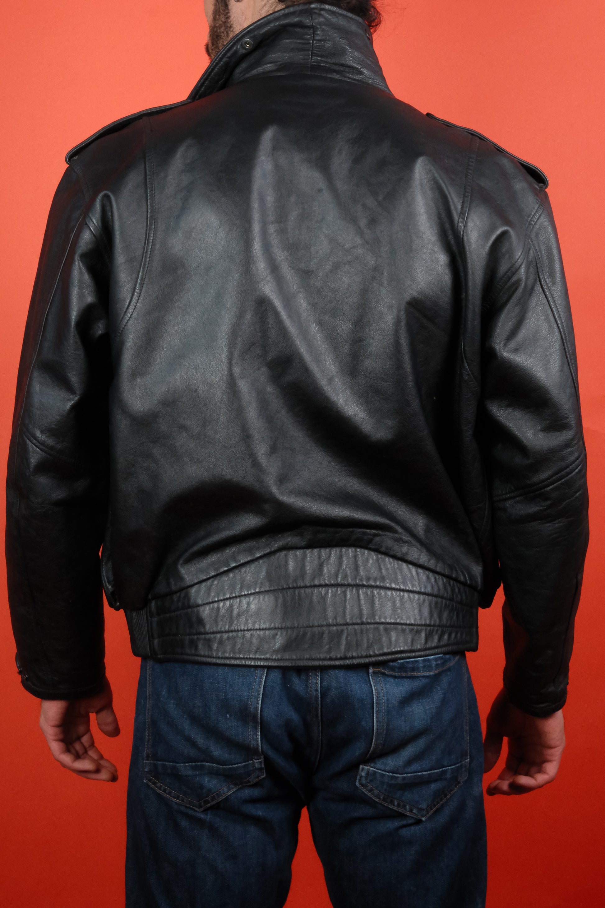 Leather Jacket Type A-2 Made in Italy 'M' - vintage clothing clochard92.com