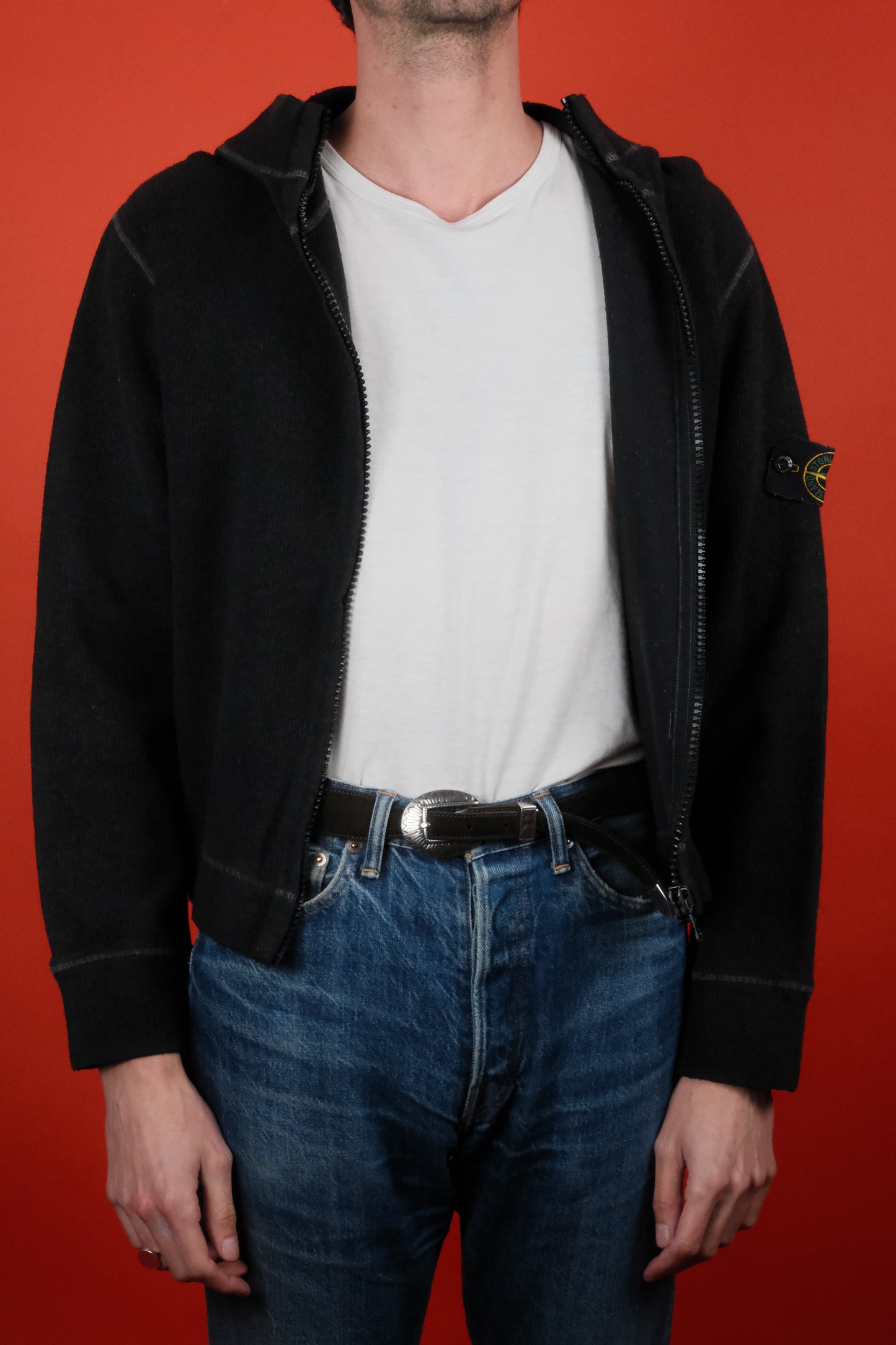 Stone Island Wool Zip Hoodie 'S' - vintage clothing clochard92.com