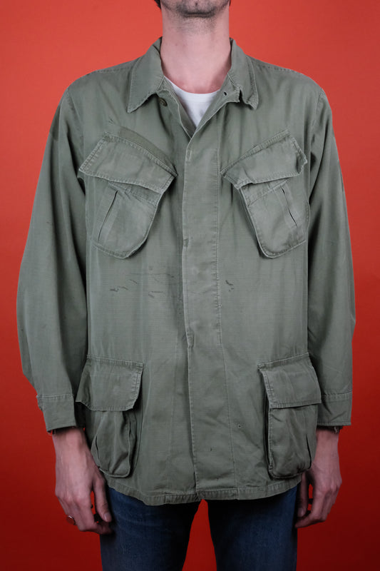 U.S. Army Faded Jungle Jacket Poplin 3-rd Pattern 'M Regular' - vintage clothing clochard92.com