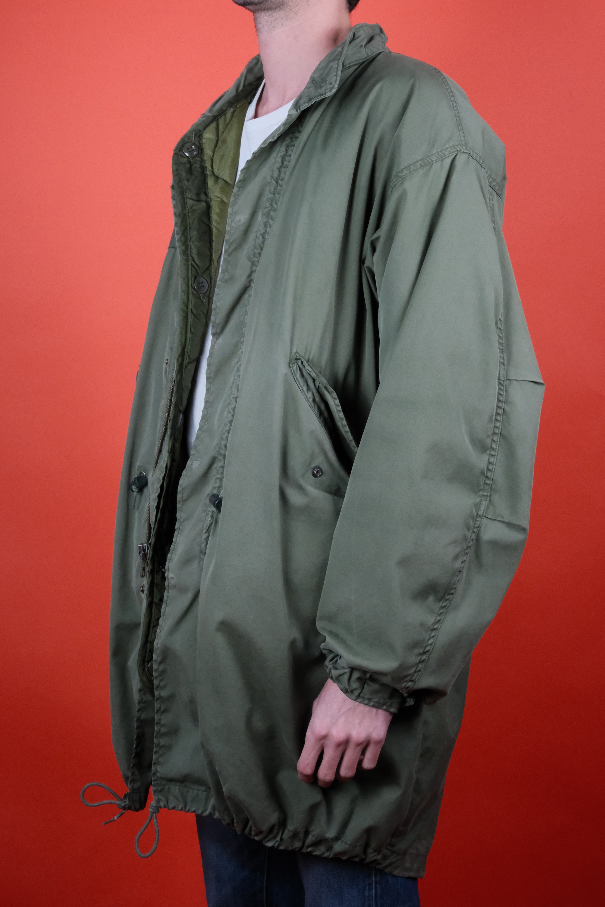 U.S. Army Parka Fishtail Extreme Cold Weather w/ Lining 'S Regular' - vintage clothing clochard92.com