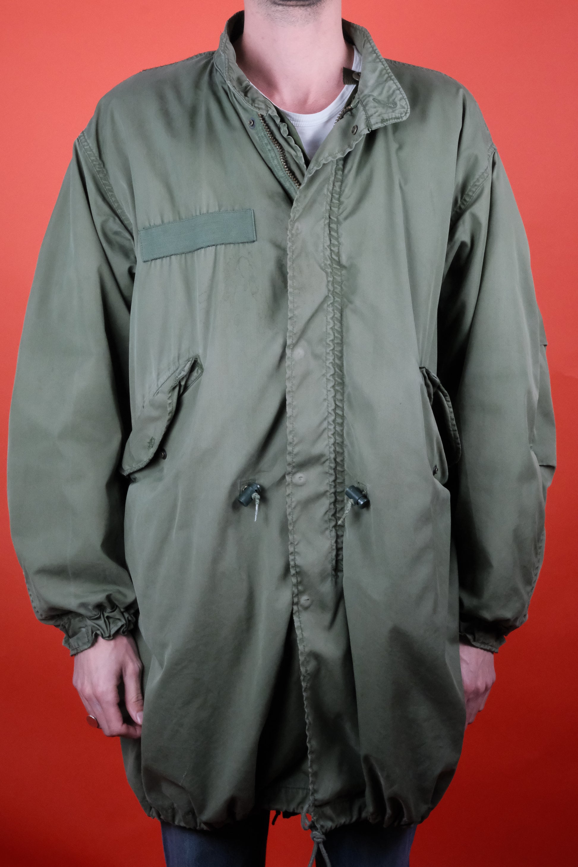 U.S. Army Parka Fishtail Extreme Cold Weather w/ Lining 'S Regular' - vintage clothing clochard92.com