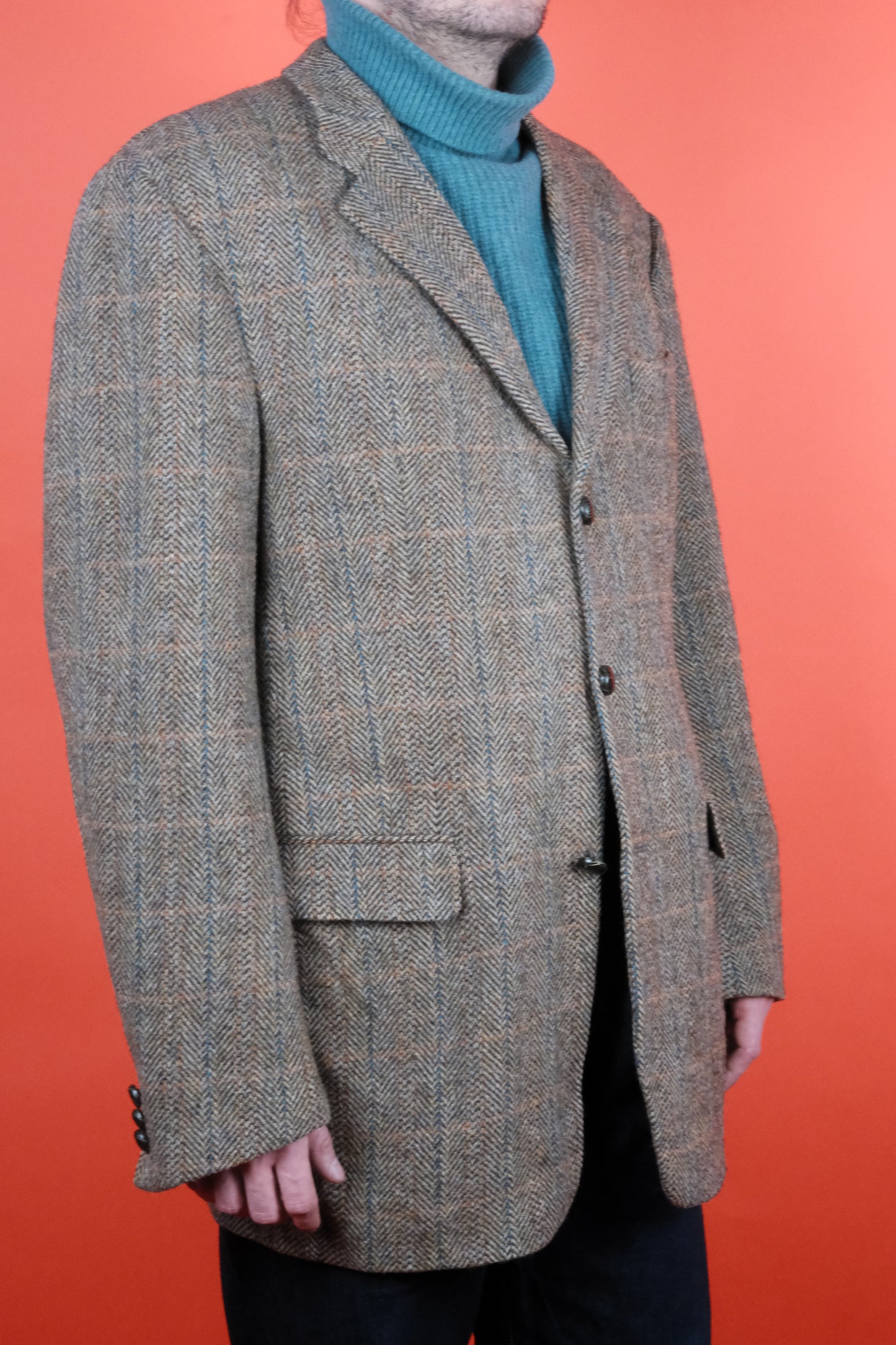 Konen Harrris Tweed Suit Jacket 'XL' - vintage clothing clochard92.com
