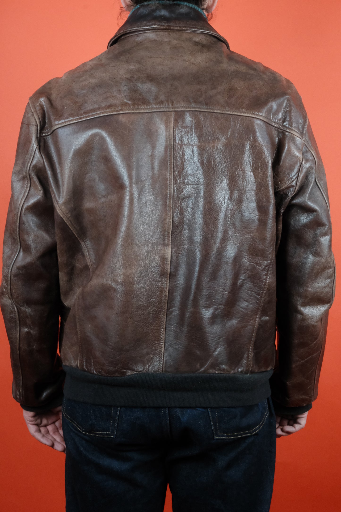 Pierre Cardin Brown Leather Jacket 'XL' - vintage clothing clochard92.com