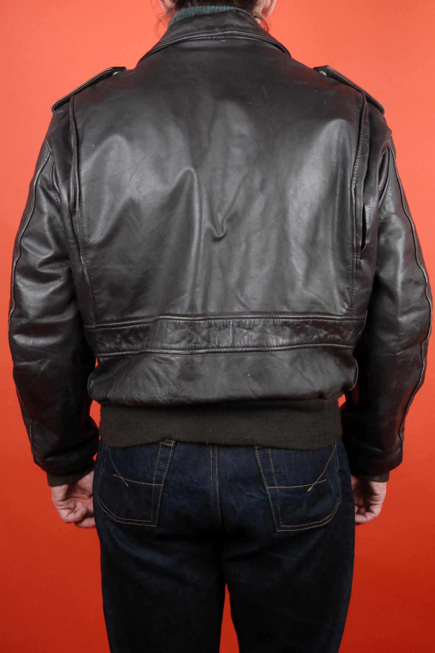 Schott 584 SM Leather Jacket Type A-2 'L/44' - vintage clothing clochard92.com