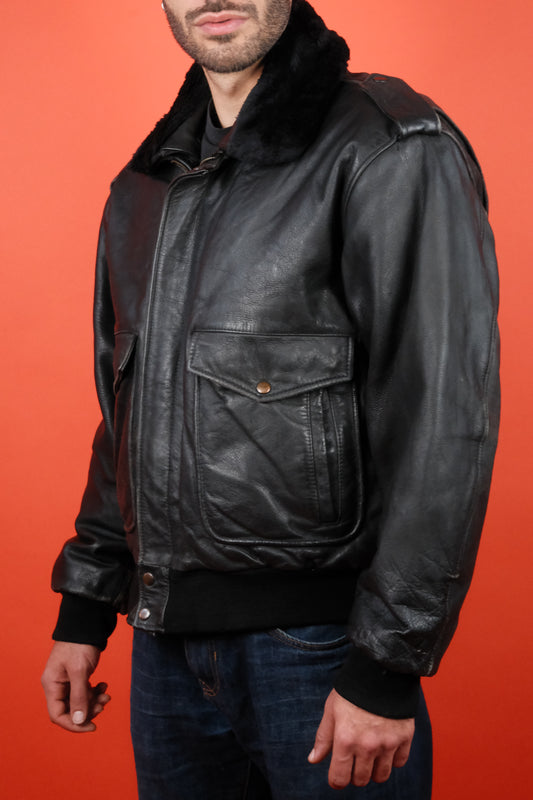 Leather Jacket Type A-2 w/ detachable Lining - vintage clothing clochard92.com