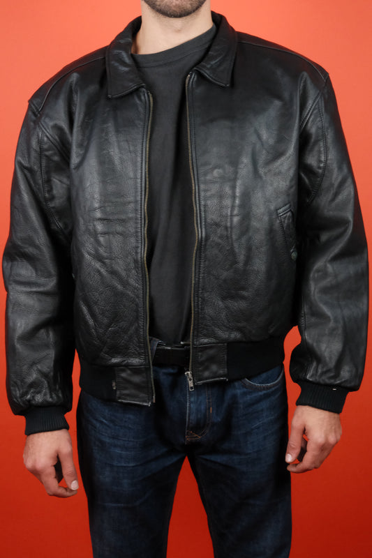 Levi's Black Leather Jacket 'M' - vintage clothing clochard92.com