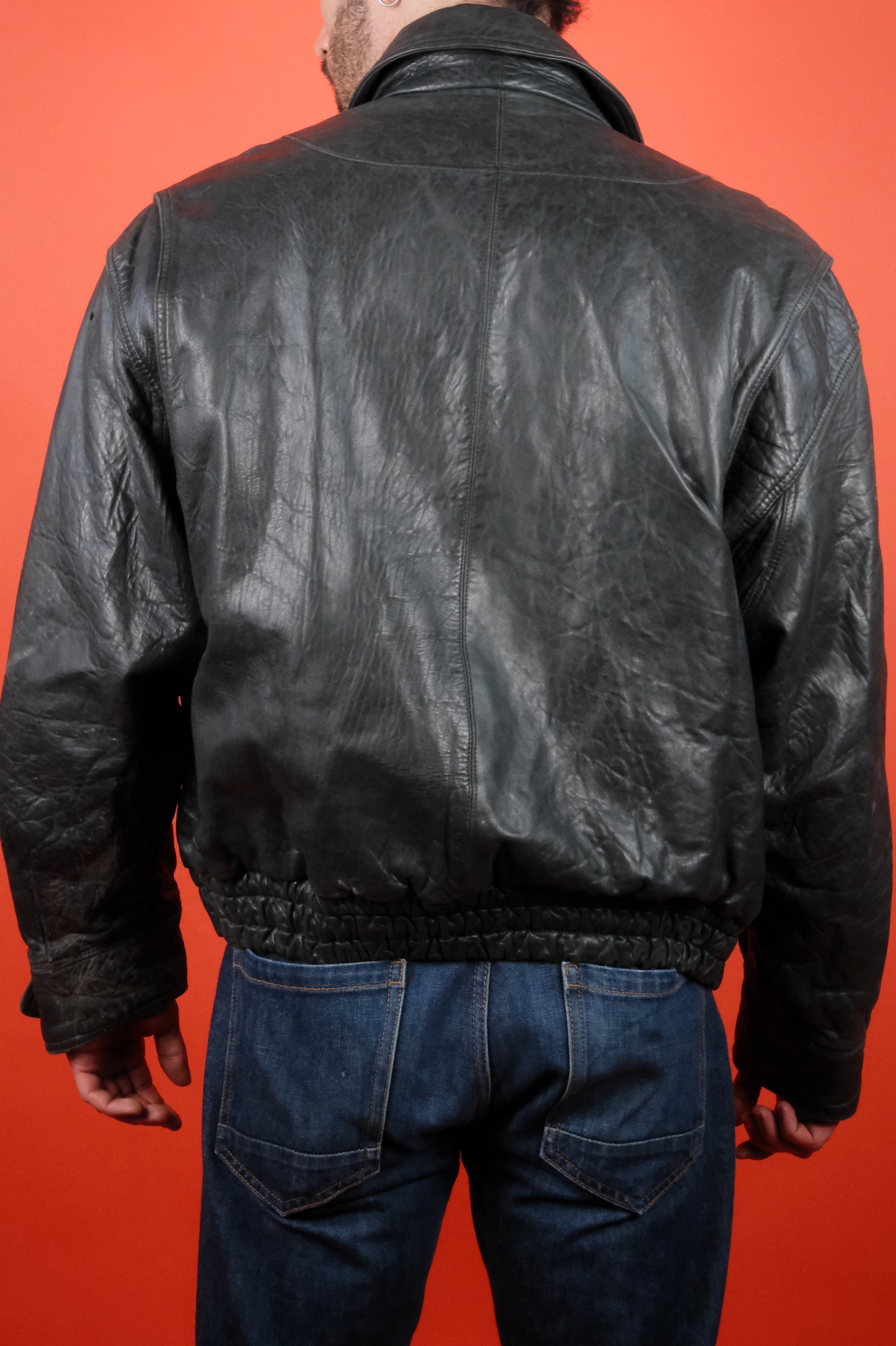 Hugo Boss Leather Jacket 'L/52' - vintage clothing clochard92.com