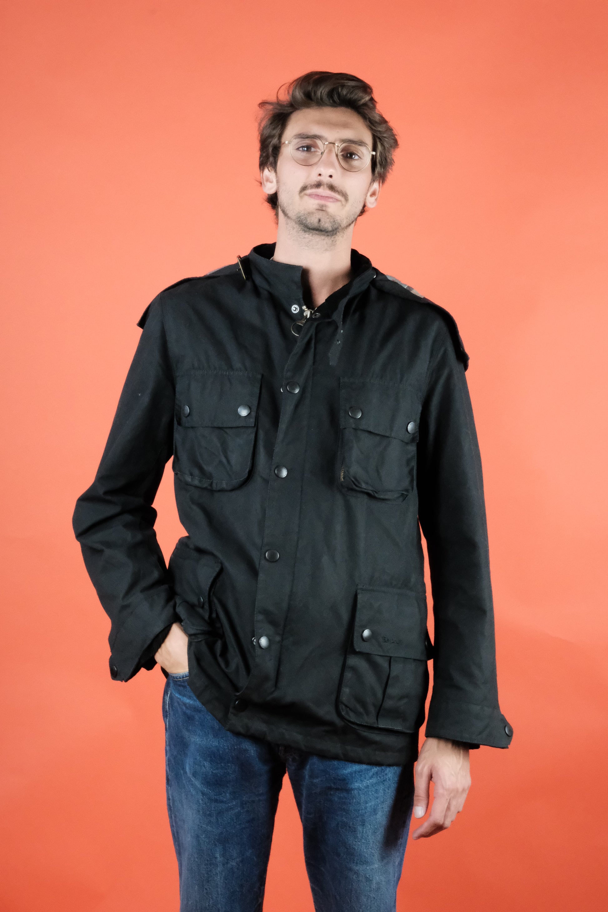 Barbour with Hood Jacket- vintage clothing clochard92.com