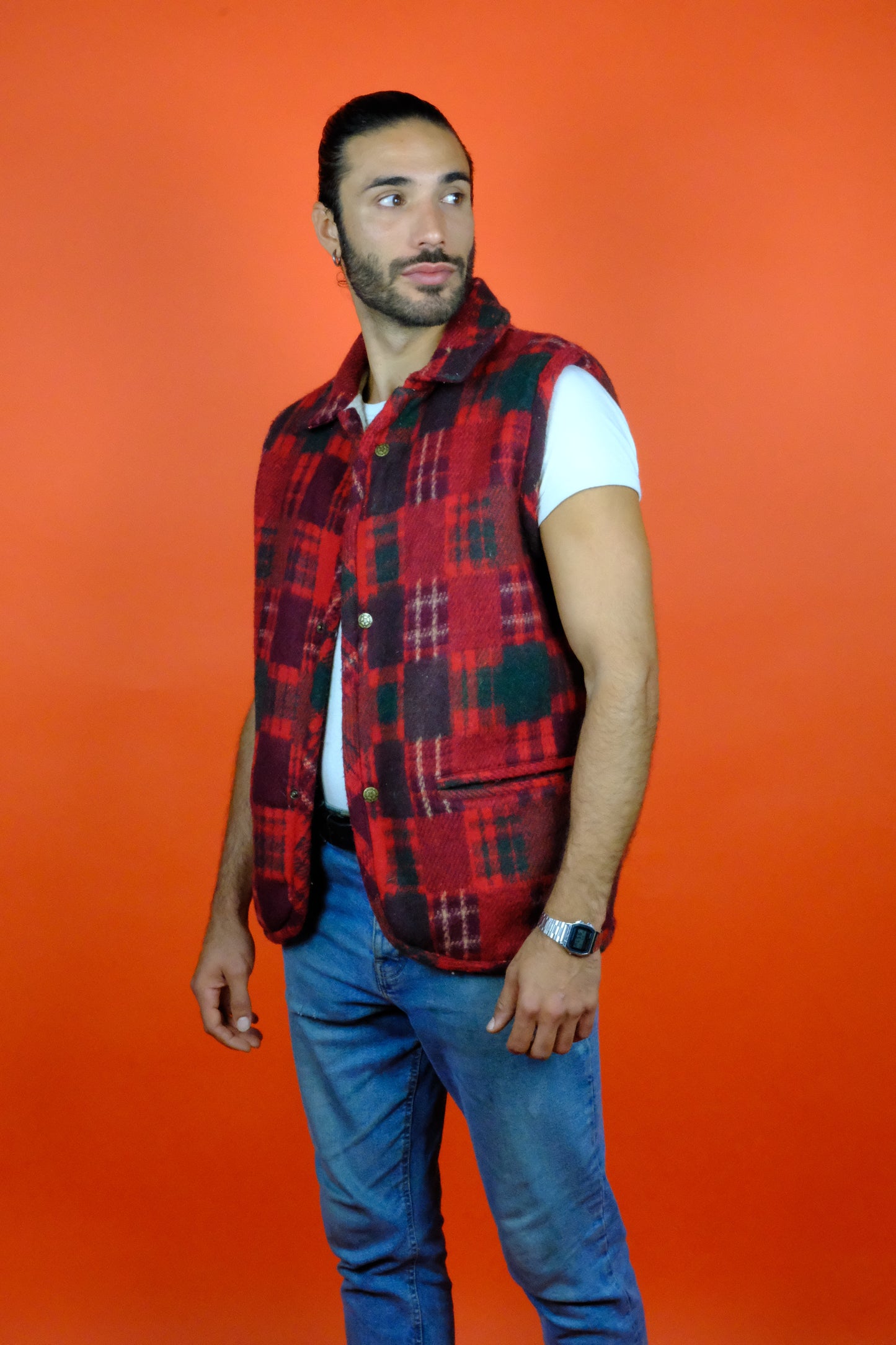 Monza 'Lumberjack' Faux Shearling Vest - vintage clothing clochard92.com