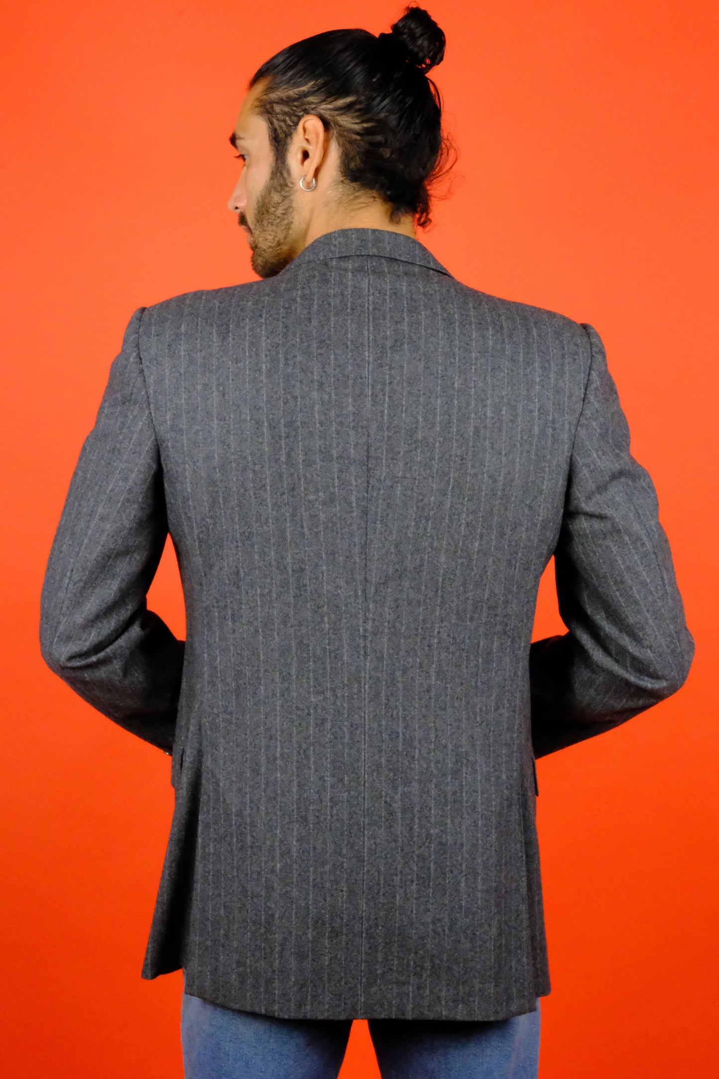 Burberrys' Wool Stripe Suit Jacket '52R' - vintage clothing clochard92.com