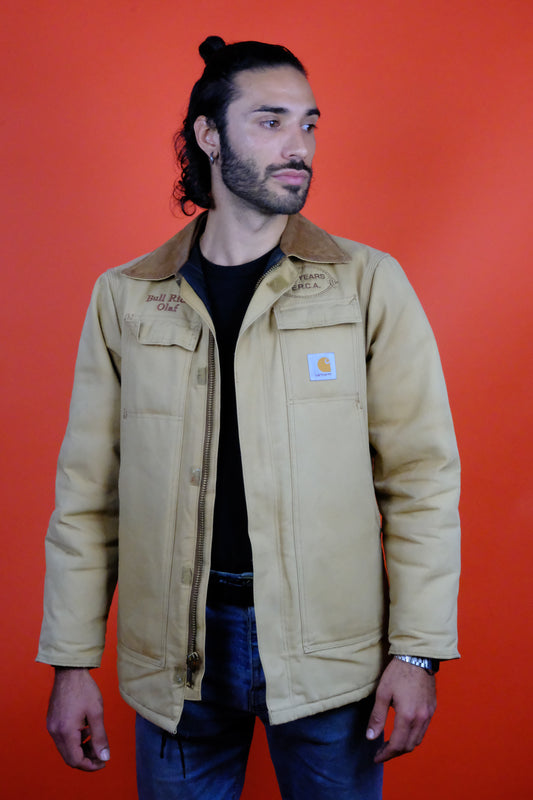 Carhartt Canvas Jacket Bull Rider 'Olaf' 30 Years Anniversary of E.R.C.A. - vintage clothing clochard92.com