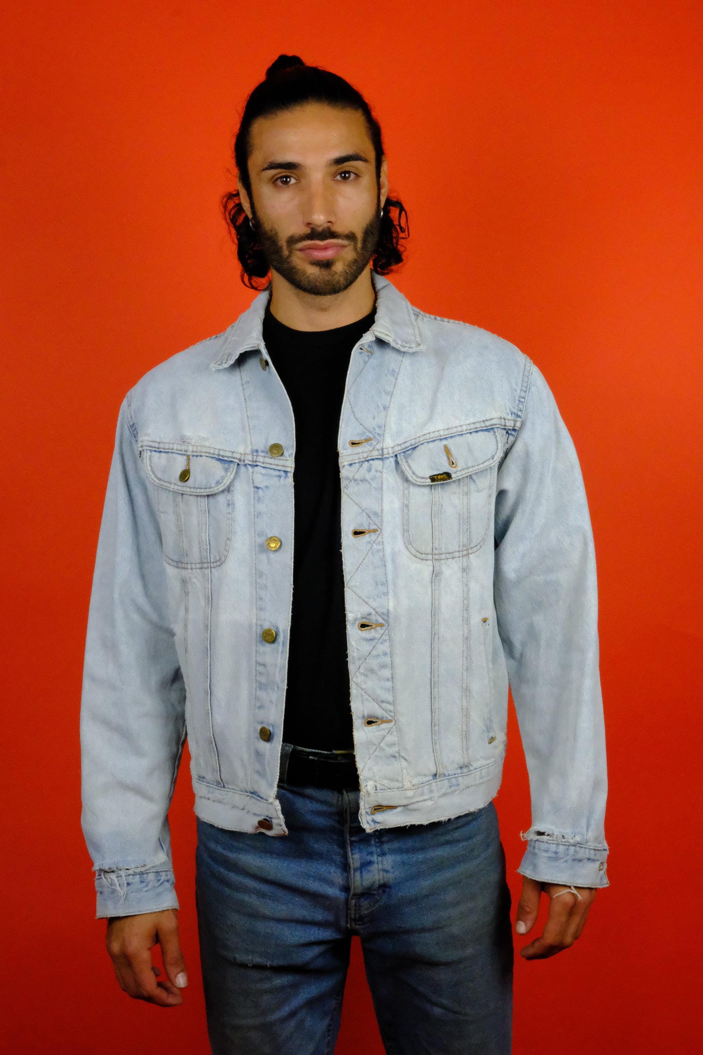 Lee Sanforized Union Made Faded Denim Jacket - vintage clothing clochard92.com