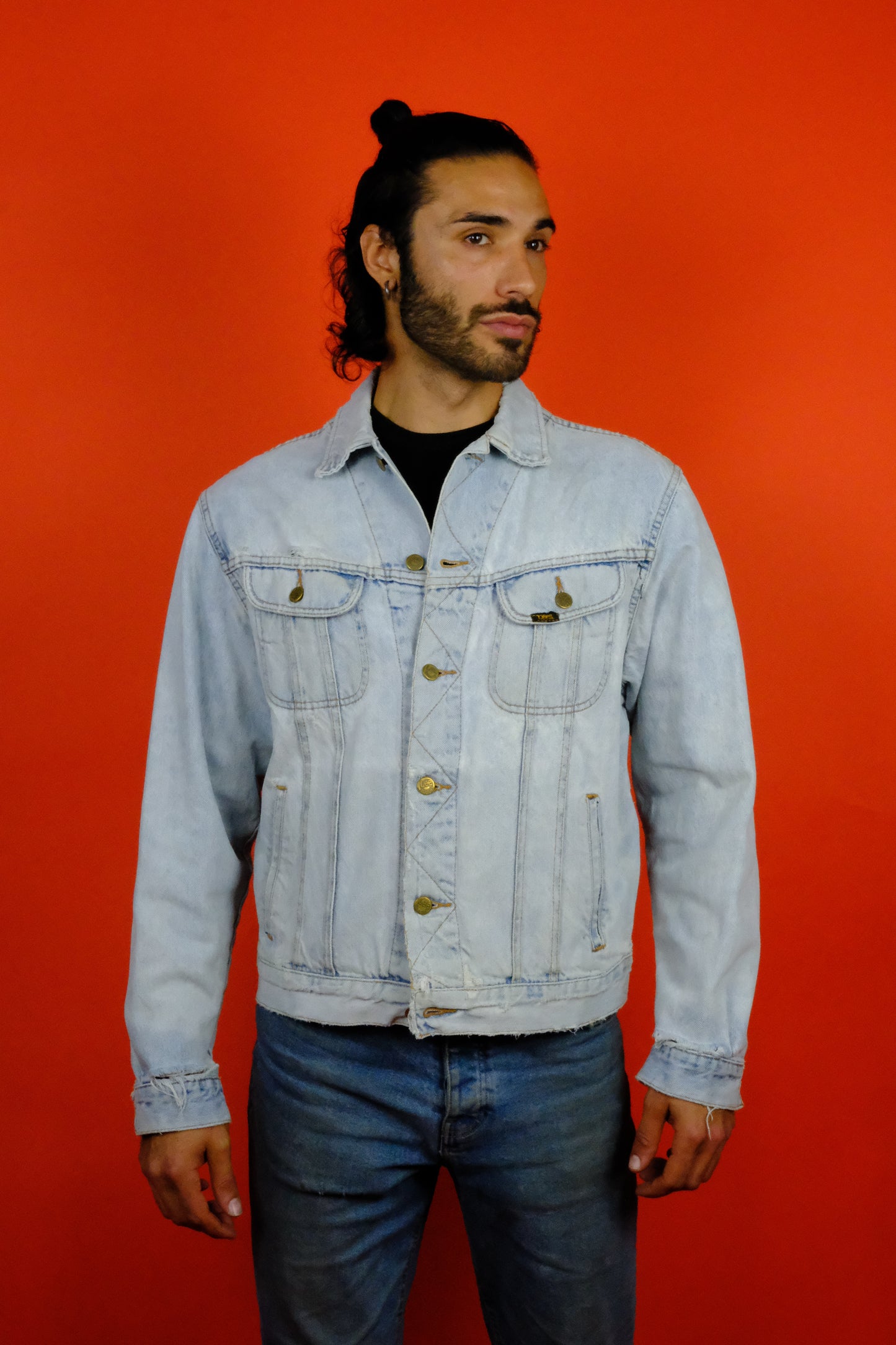 Lee Sanforized Union Made Faded Denim Jacket - vintage clothing clochard92.com
