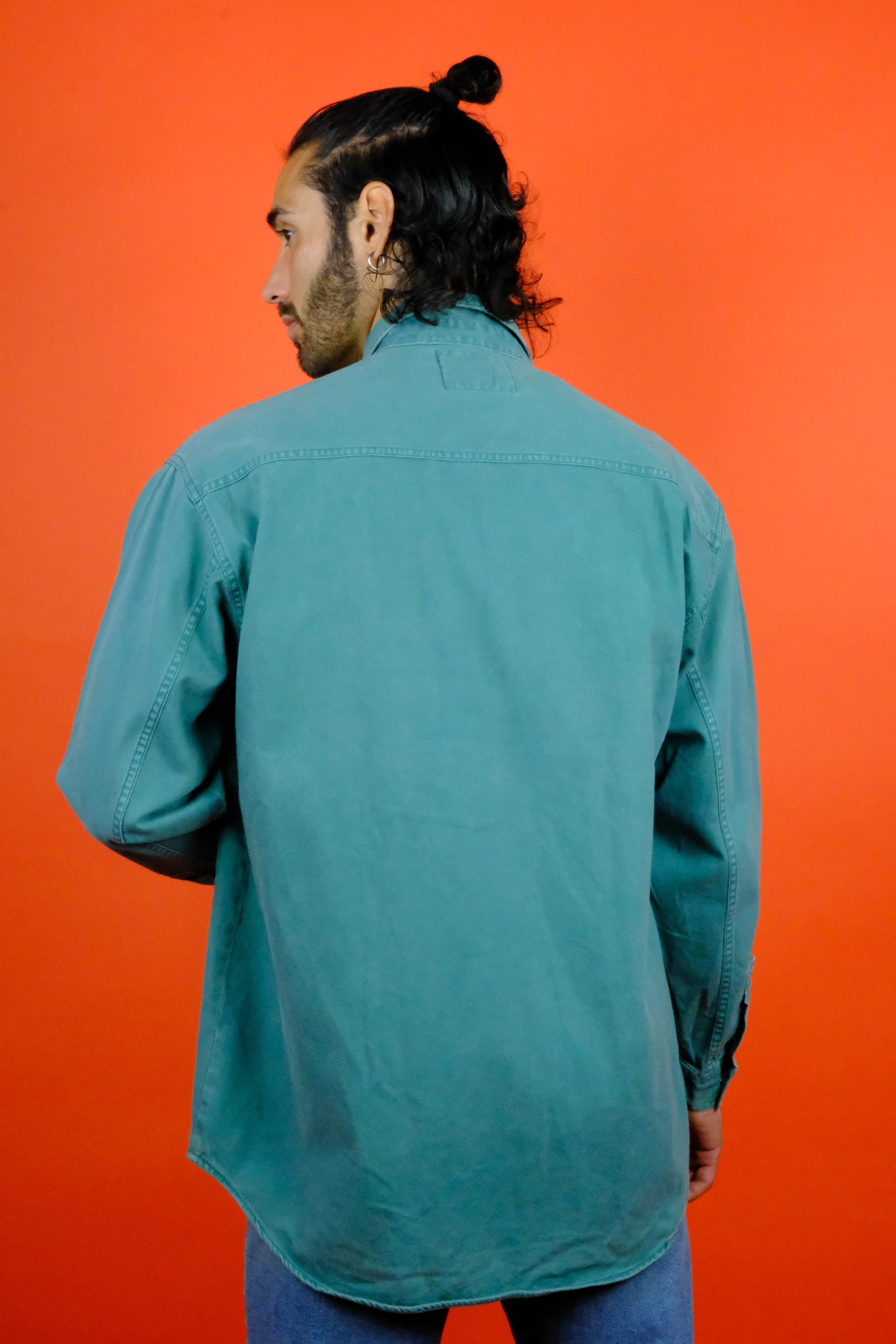 Levi's Green Denim Shirt 'M' - vintage clothing clochard92.com
