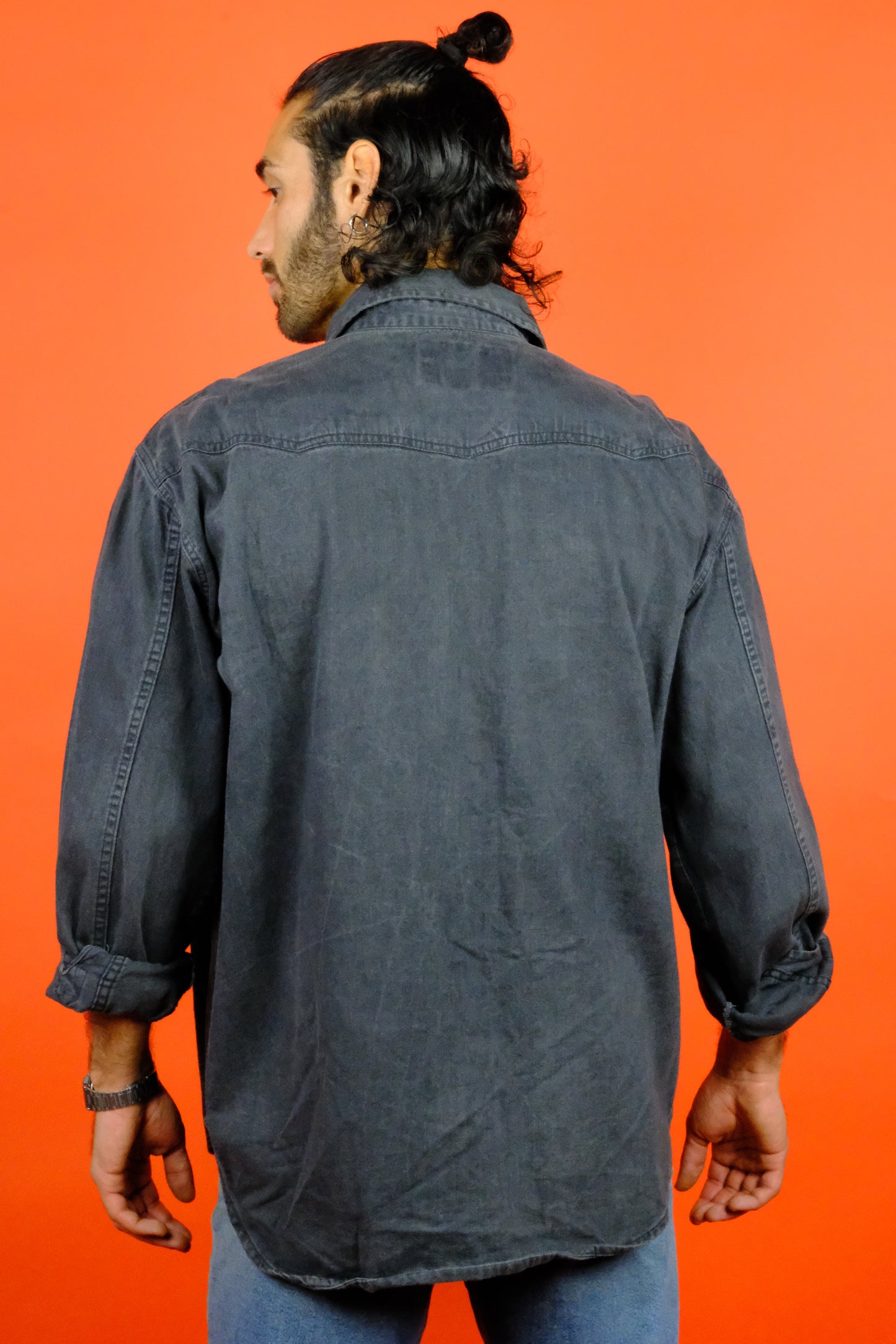 Levi's Black Denim Shirt 'L' - vintage clothing clochard92.com