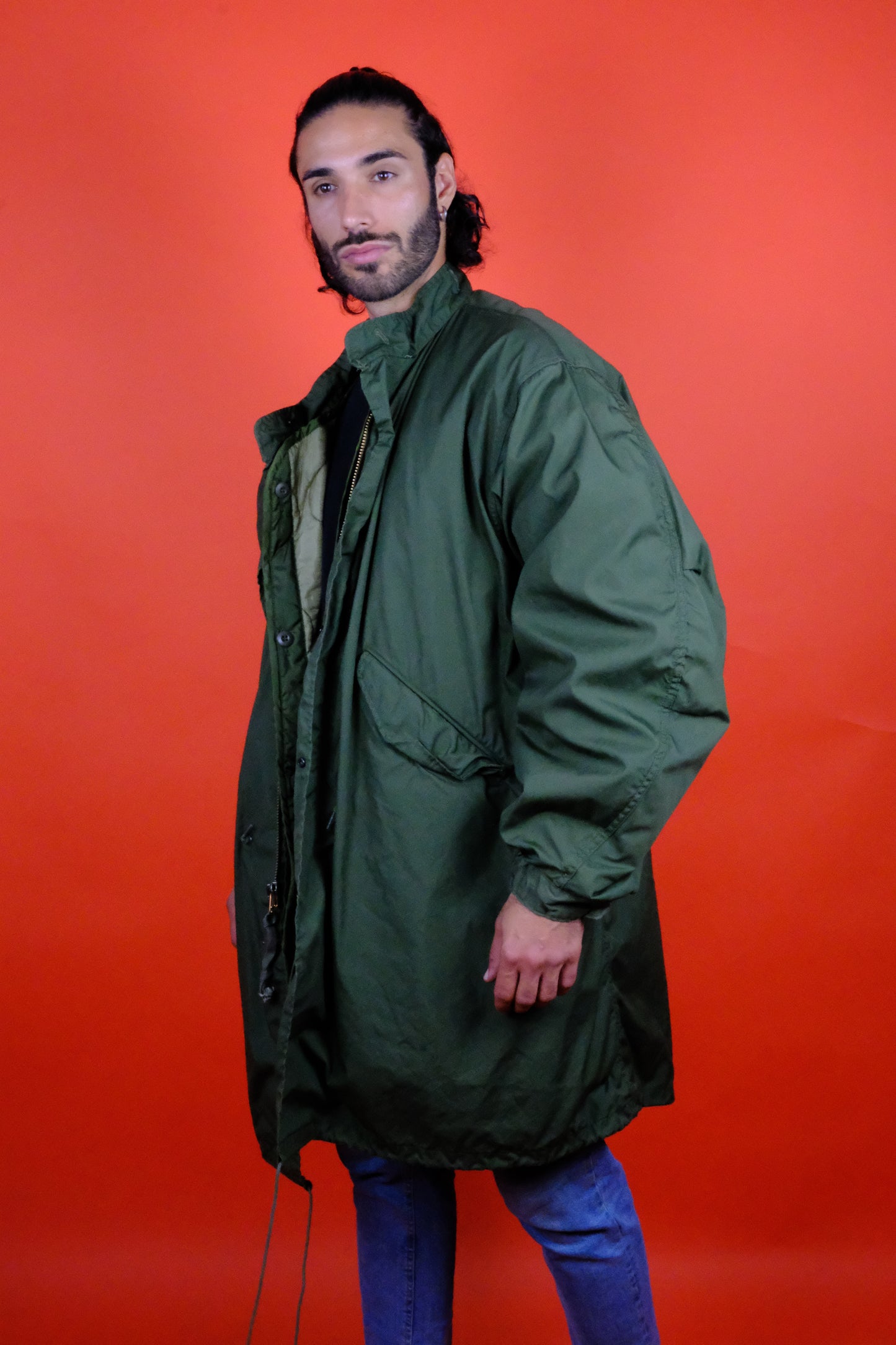 U.S. Army Cold Weather 'Fish Tail' Parka w/ Liner 'XL' - vintage clothing clochard92.com