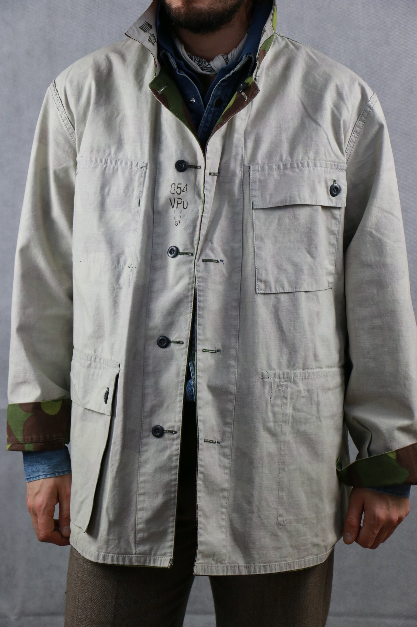 Finnish Military Jacket reversible, clochard92.com