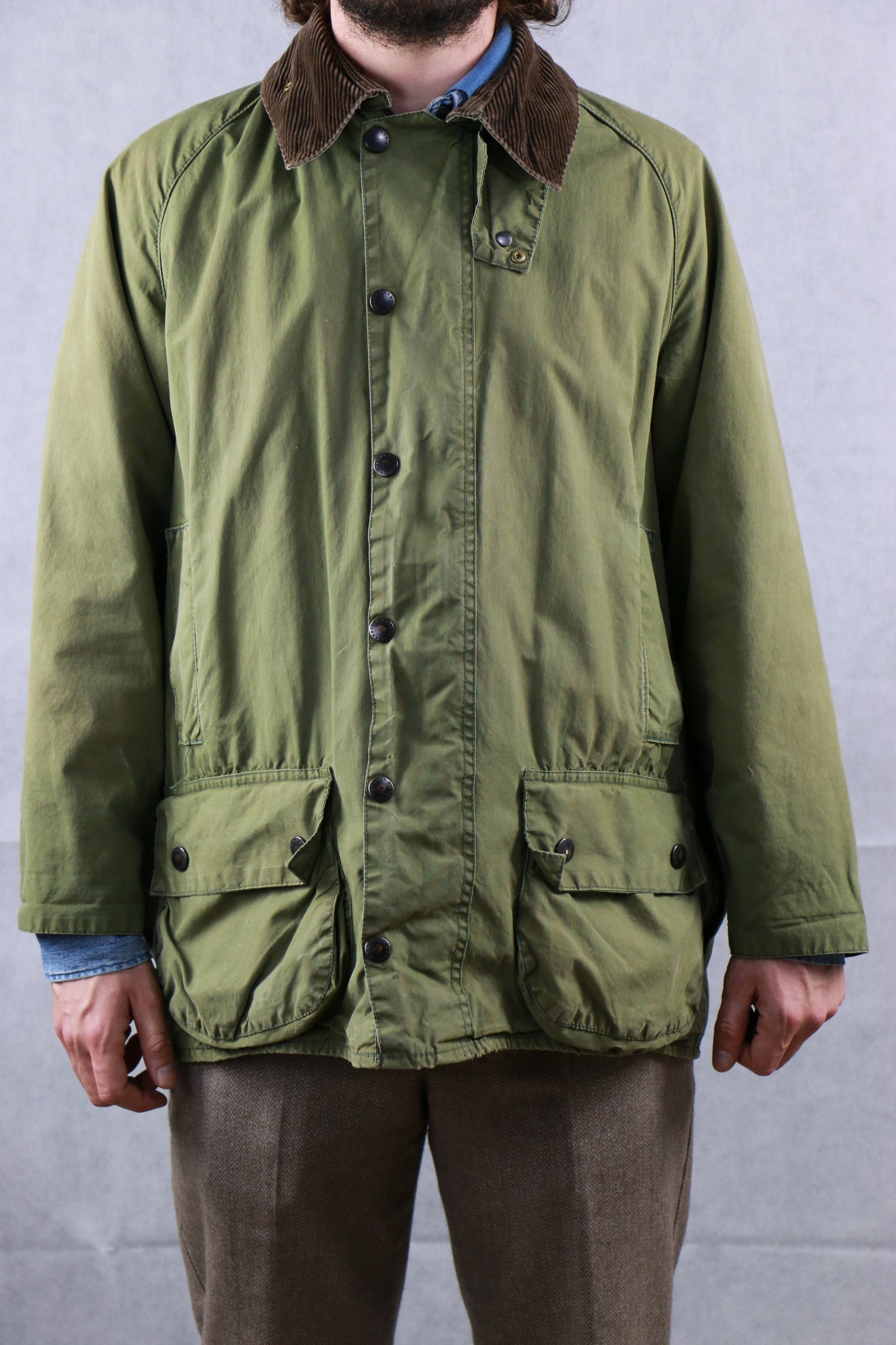 Barbour Jacket No Waxed Green Color, clochard92.com