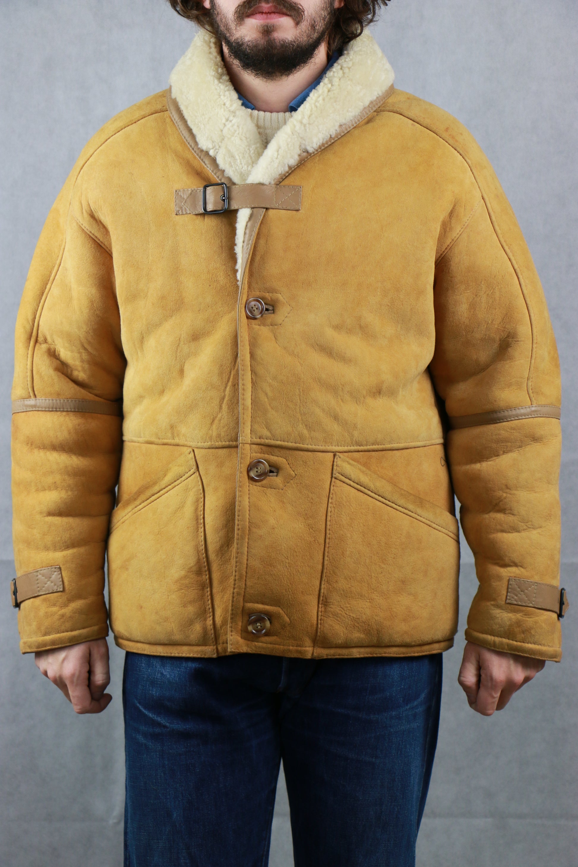 Shearling Jacket with belts, clochard92.com