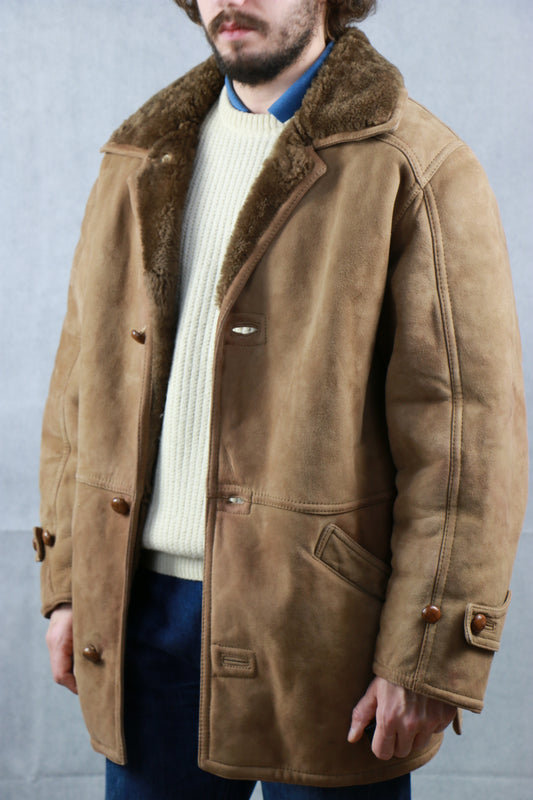 Shearling Coat in Brown 'Short', clochard92.com