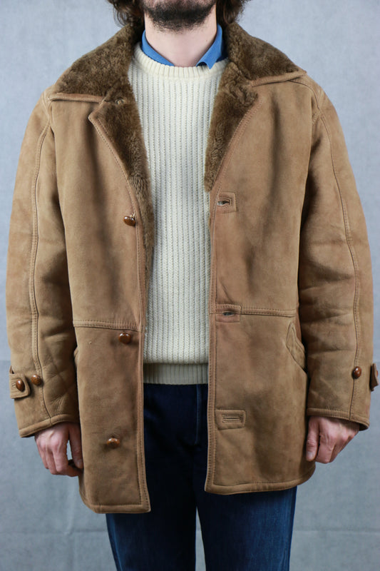 Shearling Coat in Brown 'Short', clochard92.com