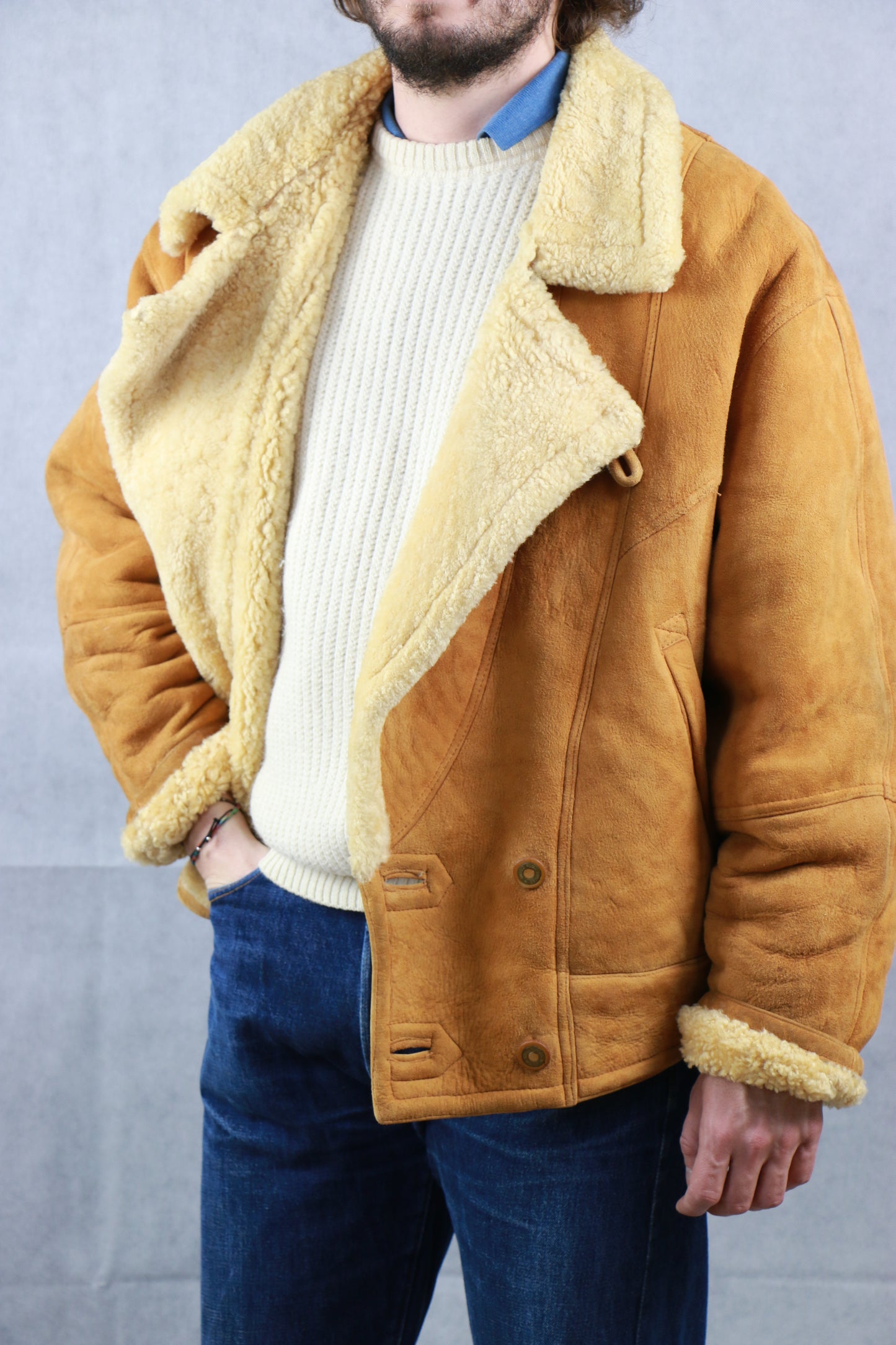 Shearling Jacket Double Breasted, clochard92.com