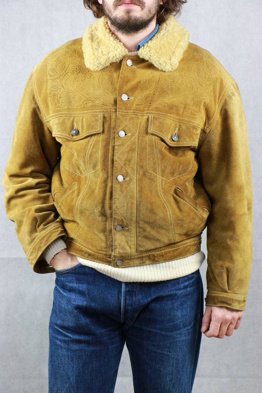 Turquoise Tribes Shearling Lining Jacket, clochard92.com