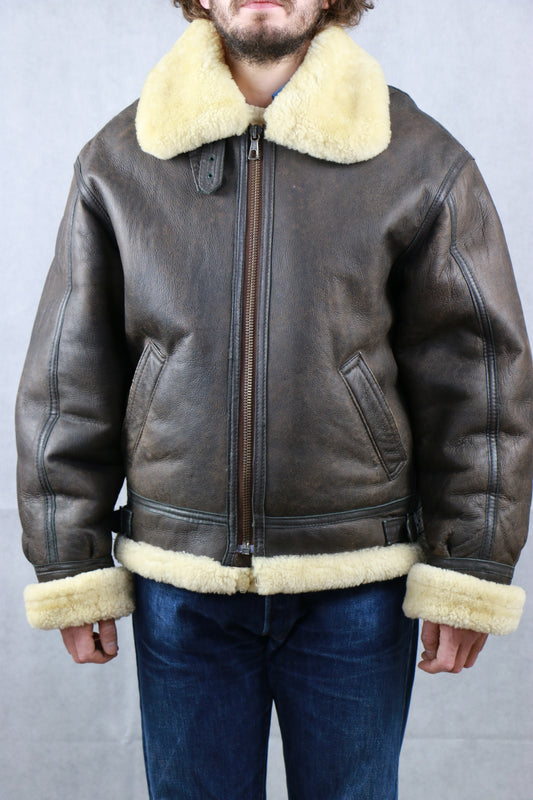 B-3 Shearling Bomber Jacket - vintage clothing clochard92.com