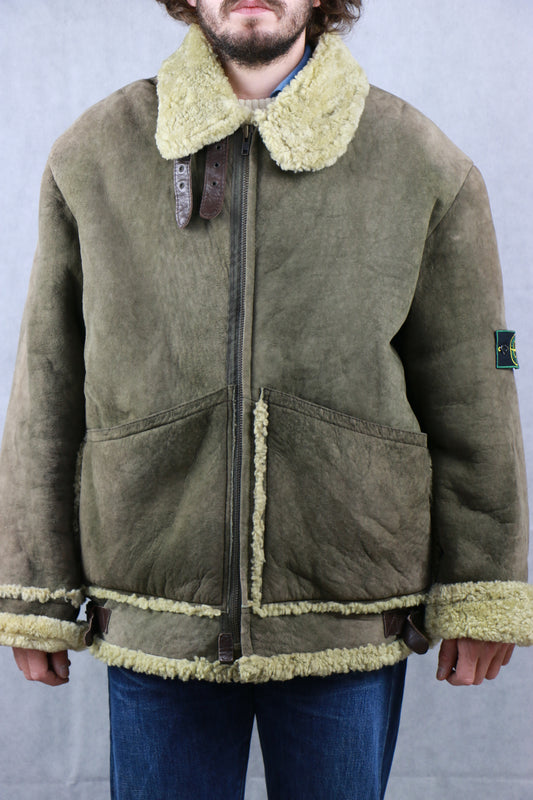 Stone Island B-3 Shearling Jacket, clochard92.com