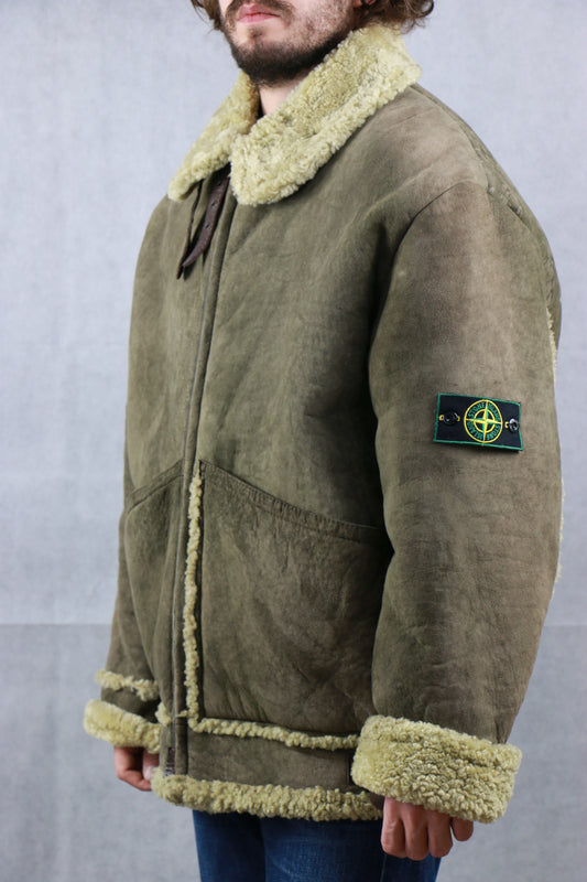 Stone Island B-3 Shearling Jacket, clochard92.com