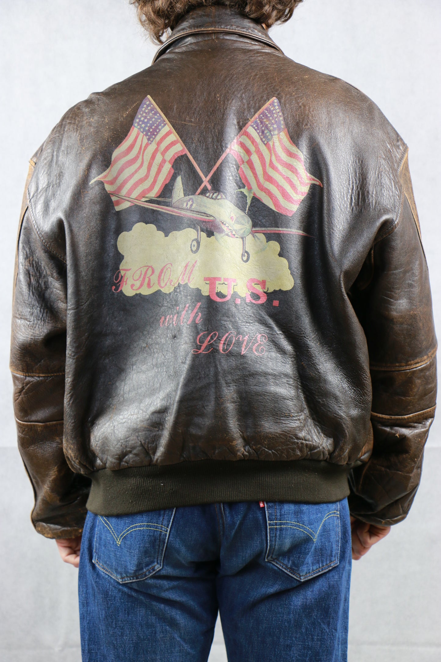 A-2 Leather Flight Jacket - vintage clothing clochard92.com