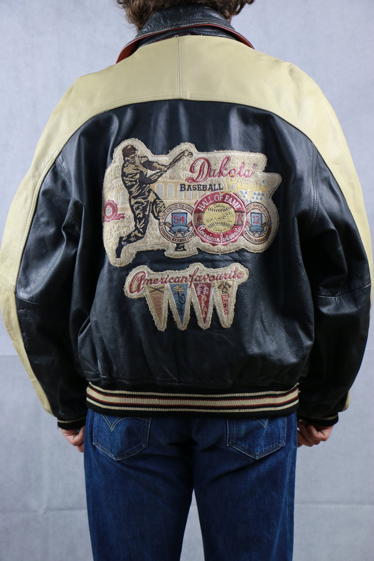 Leather Varsity Jacket - vintage clothing clochard92.com