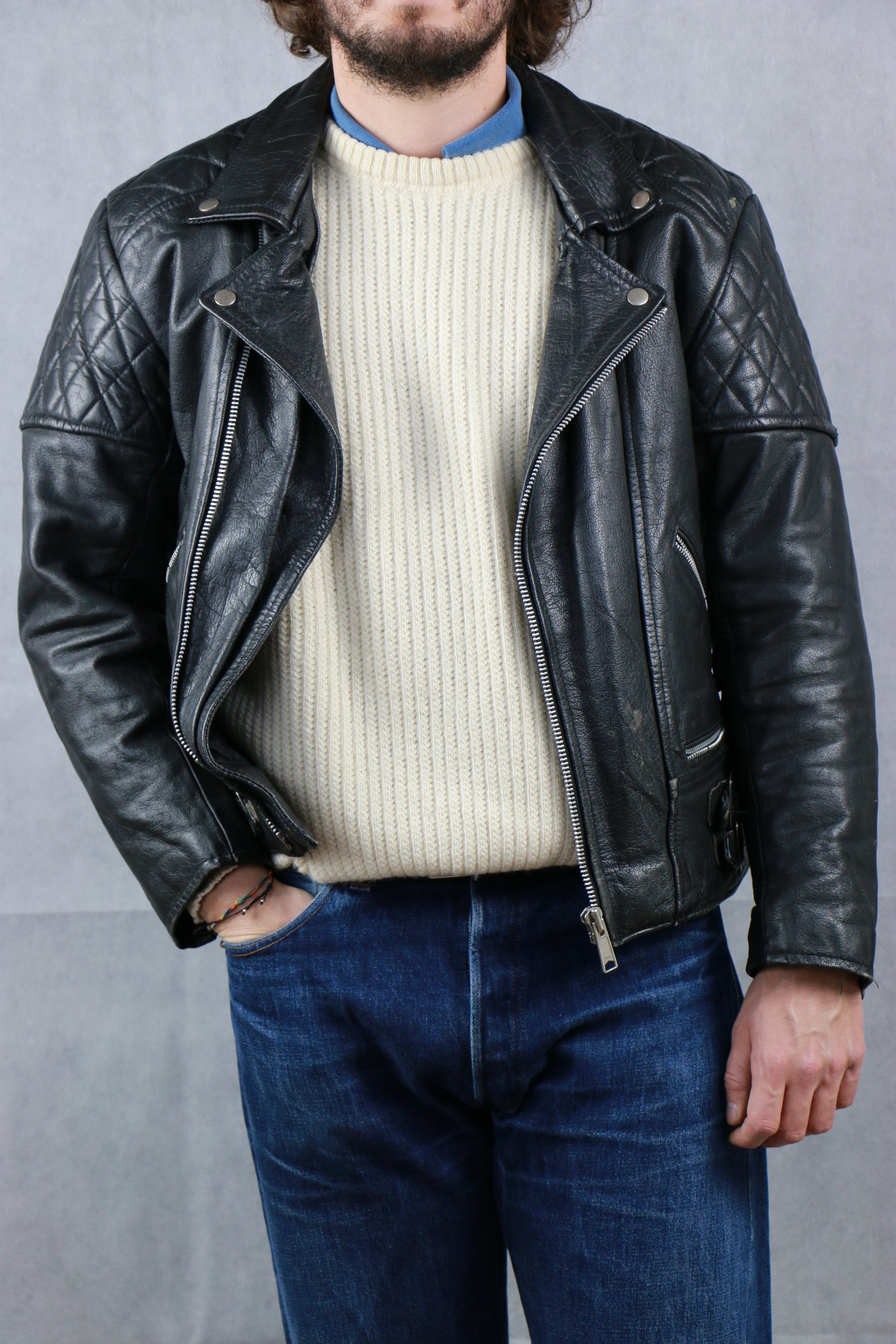 SKIN Biker Leather Jacket, clochard92.com