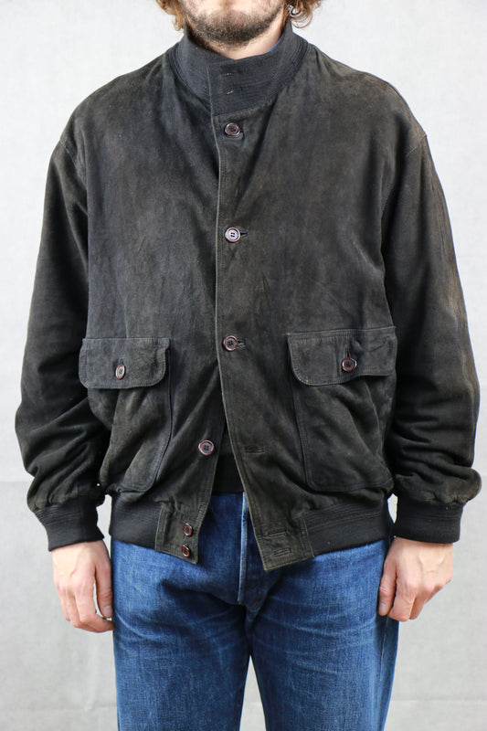 Blue Suede Leather Jacket, clochard92.com